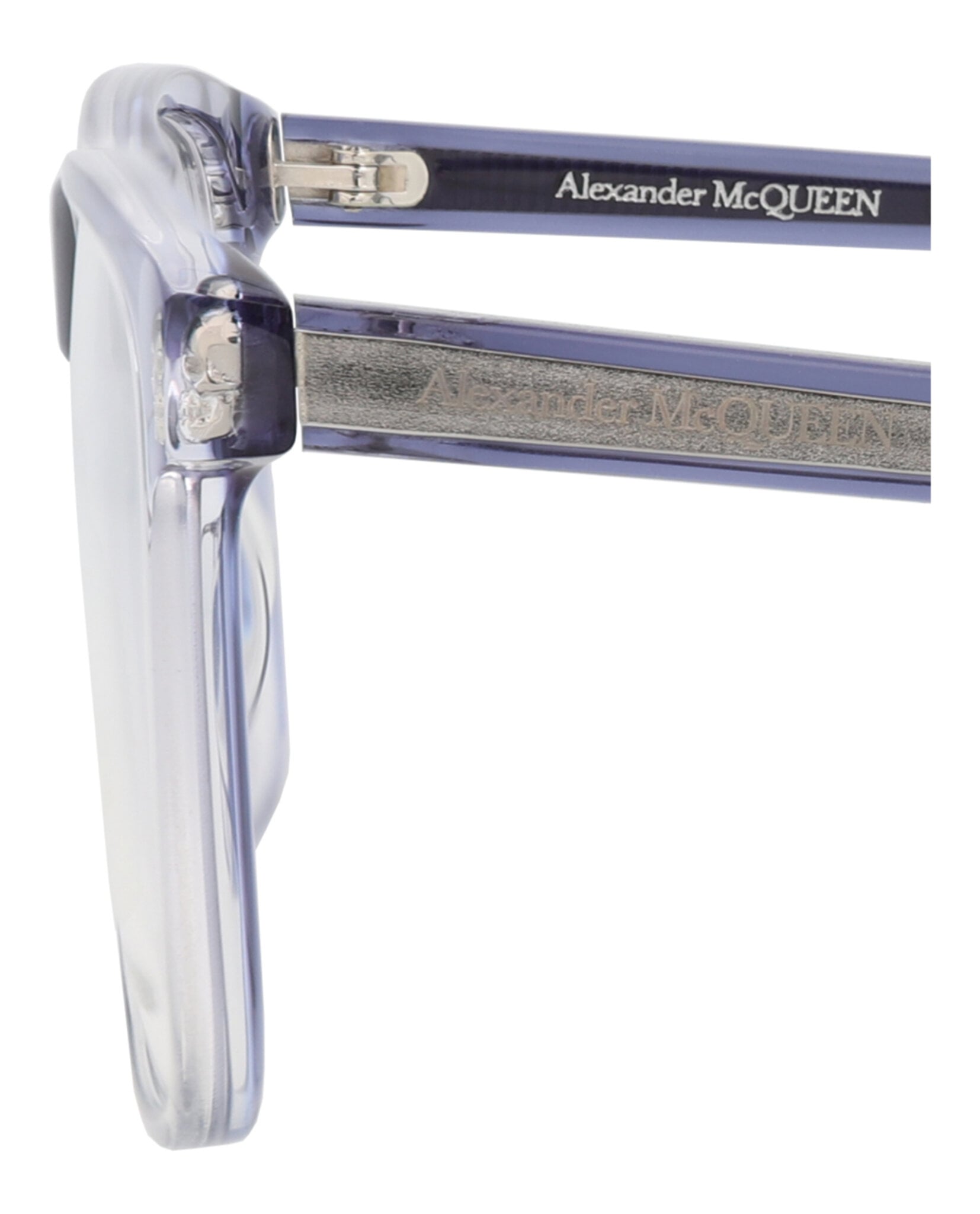 MONTURA ÓPTICA CON MONTURA CUADRADA DE ALEXANDER MCQUEEN (HOMBRE) EN AZUL AZUL Y T - 4