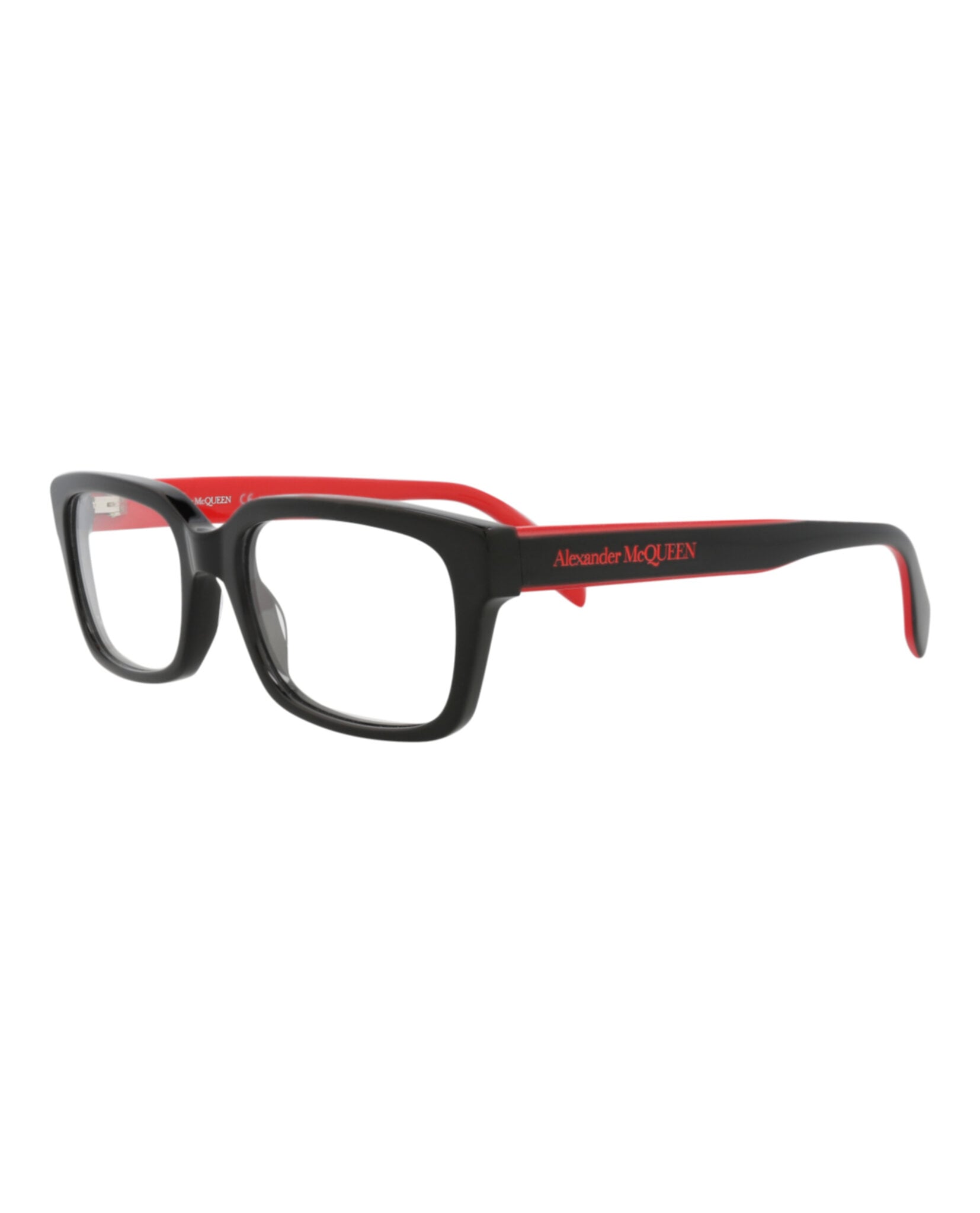 MONTURA ÓPTICA ALEXANDER MCQUEEN DE ACETATO CON MARCO CUADRADO (HOMBRE) EN NEGRO NEGRO TRANSPAREN - 2