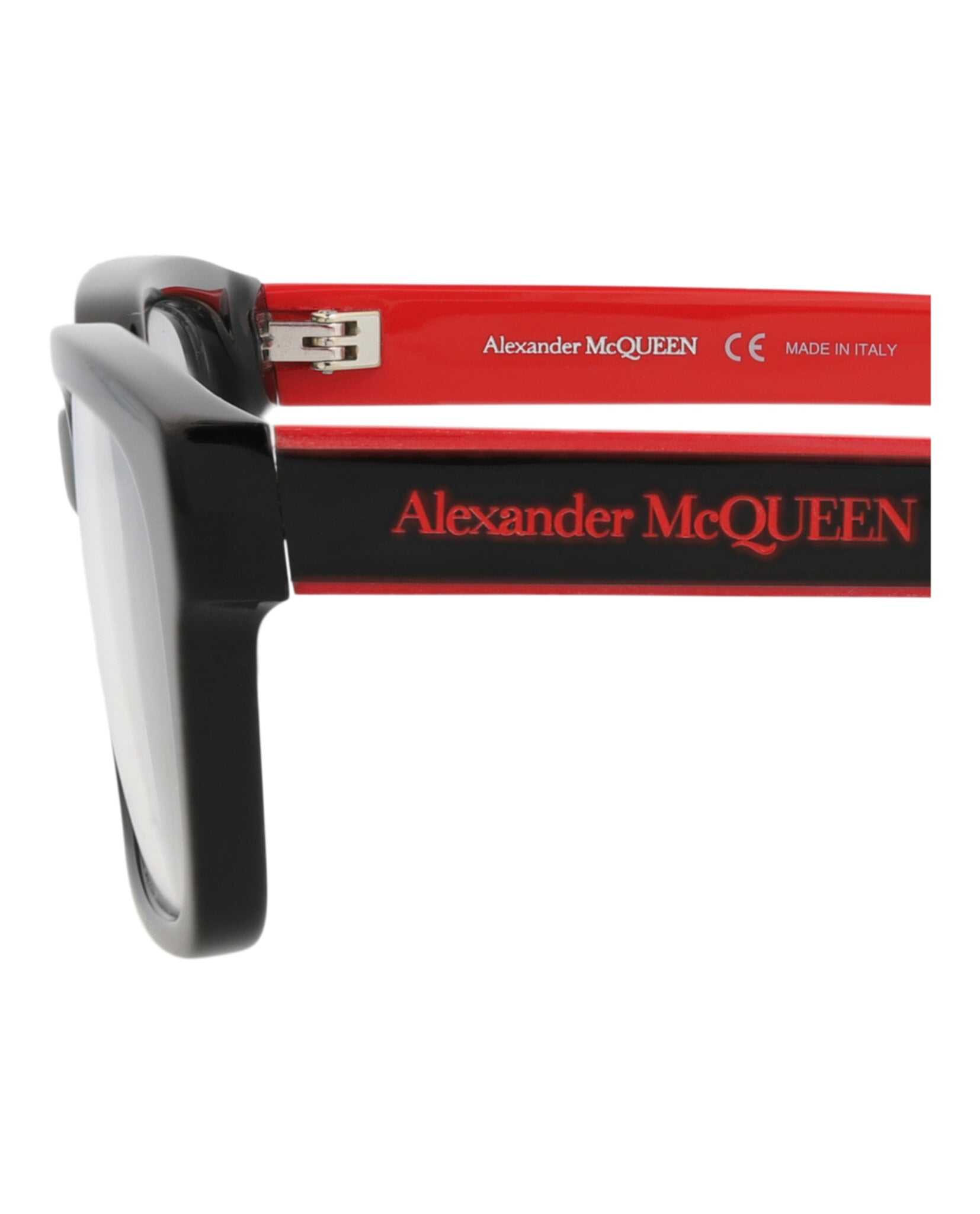 MONTURA ÓPTICA ALEXANDER MCQUEEN DE ACETATO CON MARCO CUADRADO (HOMBRE) EN NEGRO NEGRO TRANSPAREN - 4