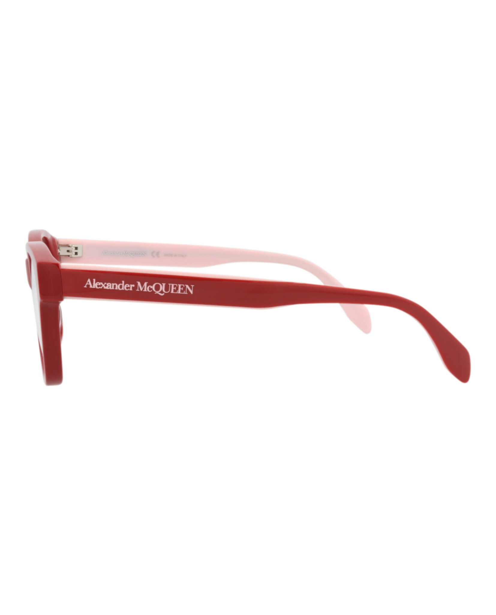 MONTURA ÓPTICA ALEXANDER MCQUEEN CON MONTURA CUADRADA (MUJER) EN ROJO ROJO Y TRANS - 3