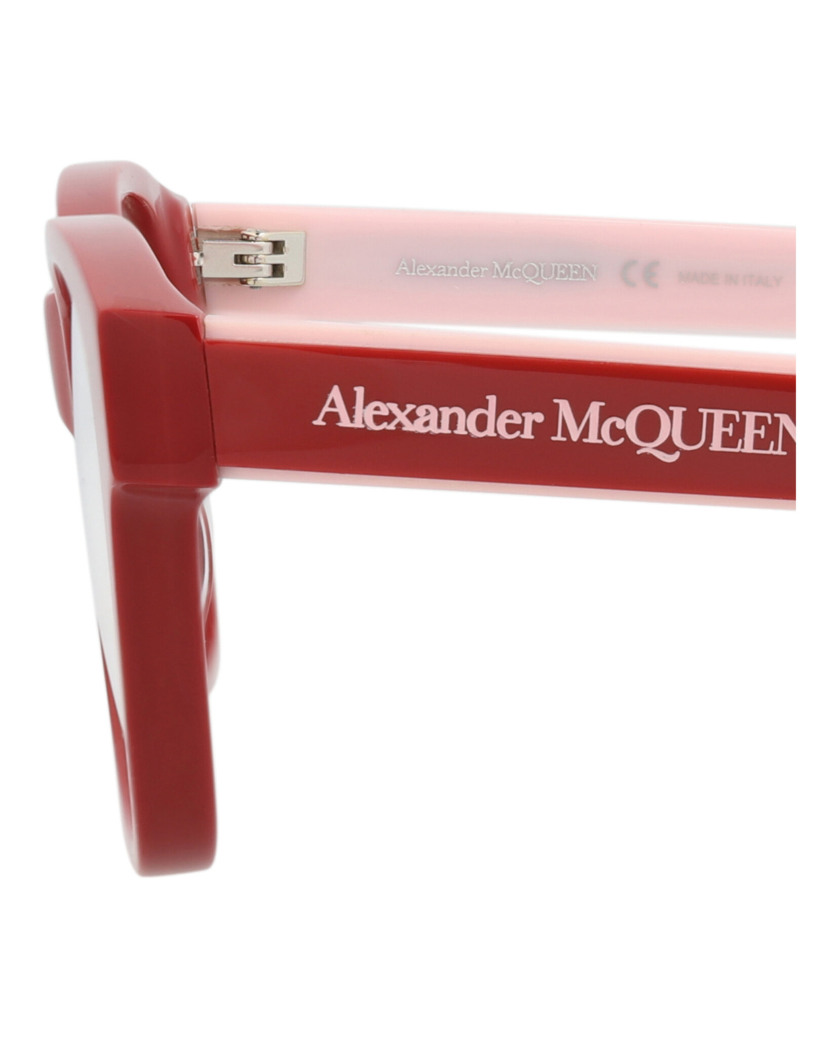 MONTURA ÓPTICA ALEXANDER MCQUEEN CON MONTURA CUADRADA (MUJER) EN ROJO ROJO Y TRANS - 4