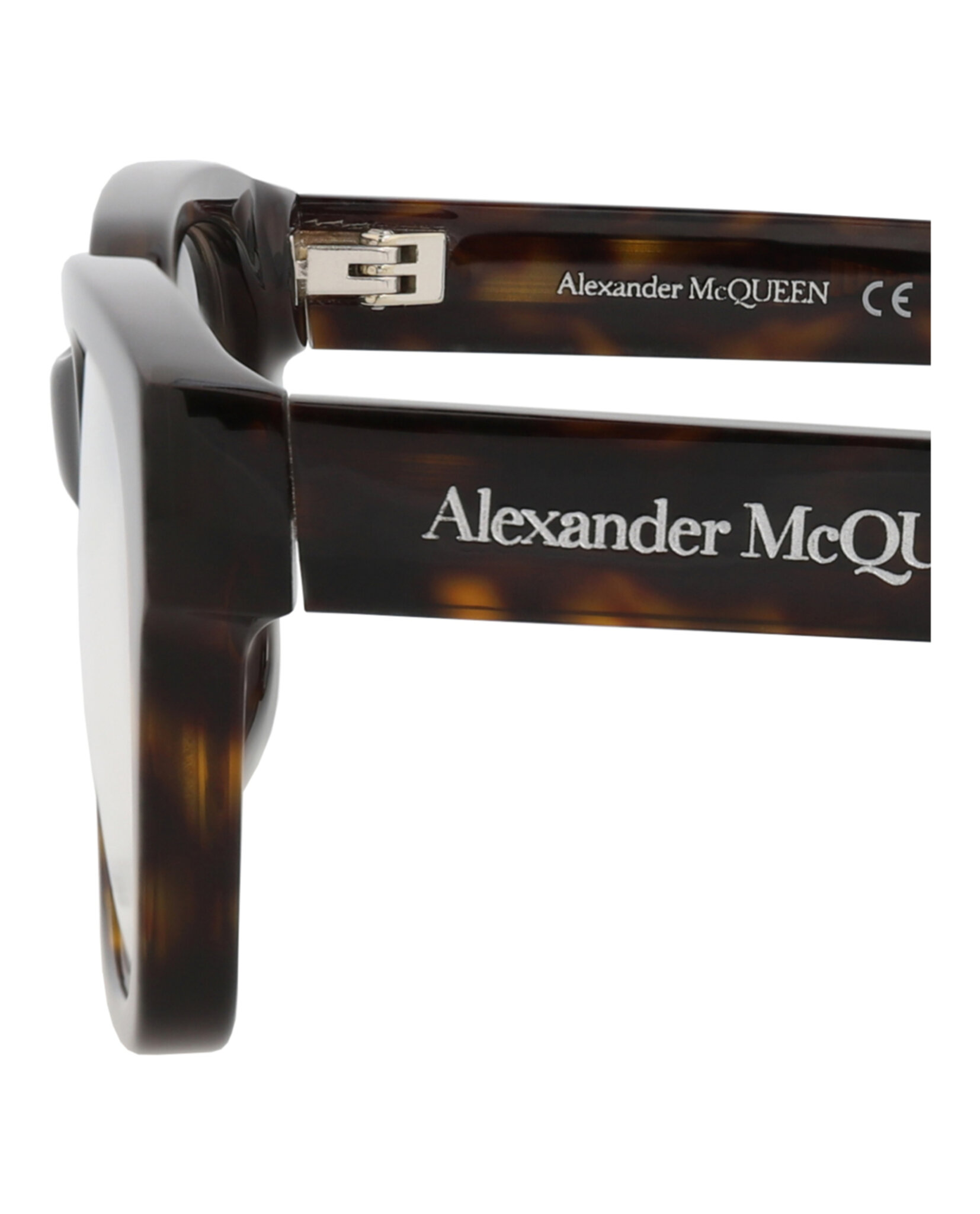 MONTURA ÓPTICA CON MARCO CUADRADO ALEXANDER MCQUEEN (HOMBRE) HABANA - 4
