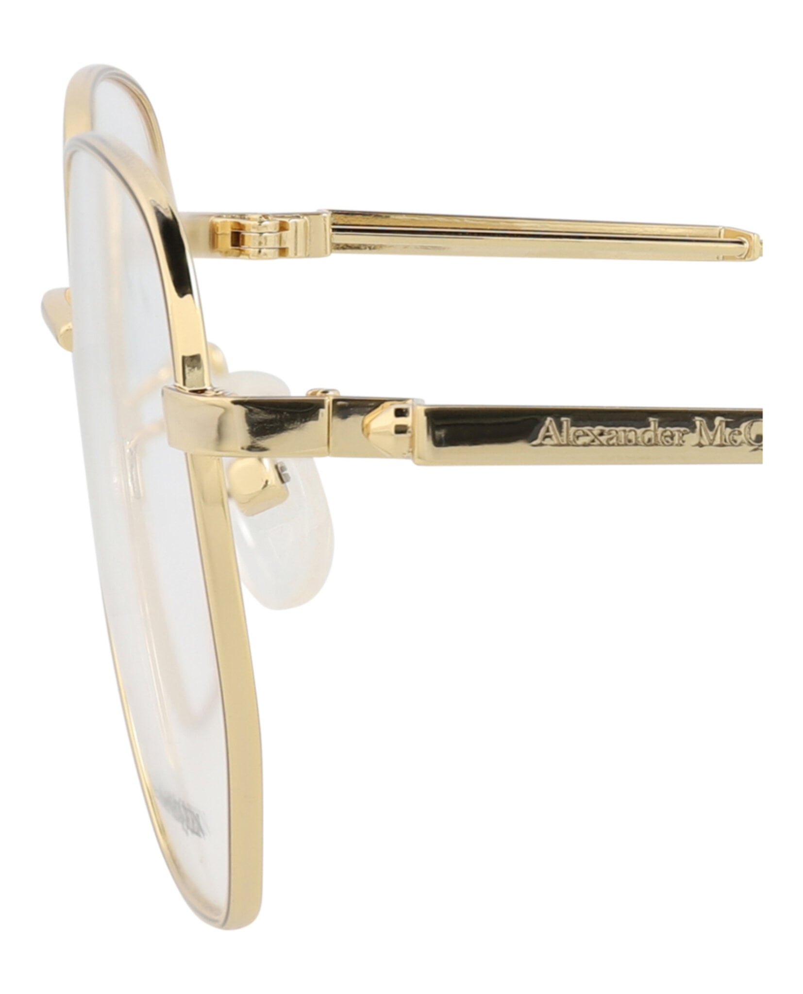 MONTURA ÓPTICA CON MARCO REDONDO ALEXANDER MCQUEEN (HOMBRE) EN DORADO DORADO TRANSPAREN - 4