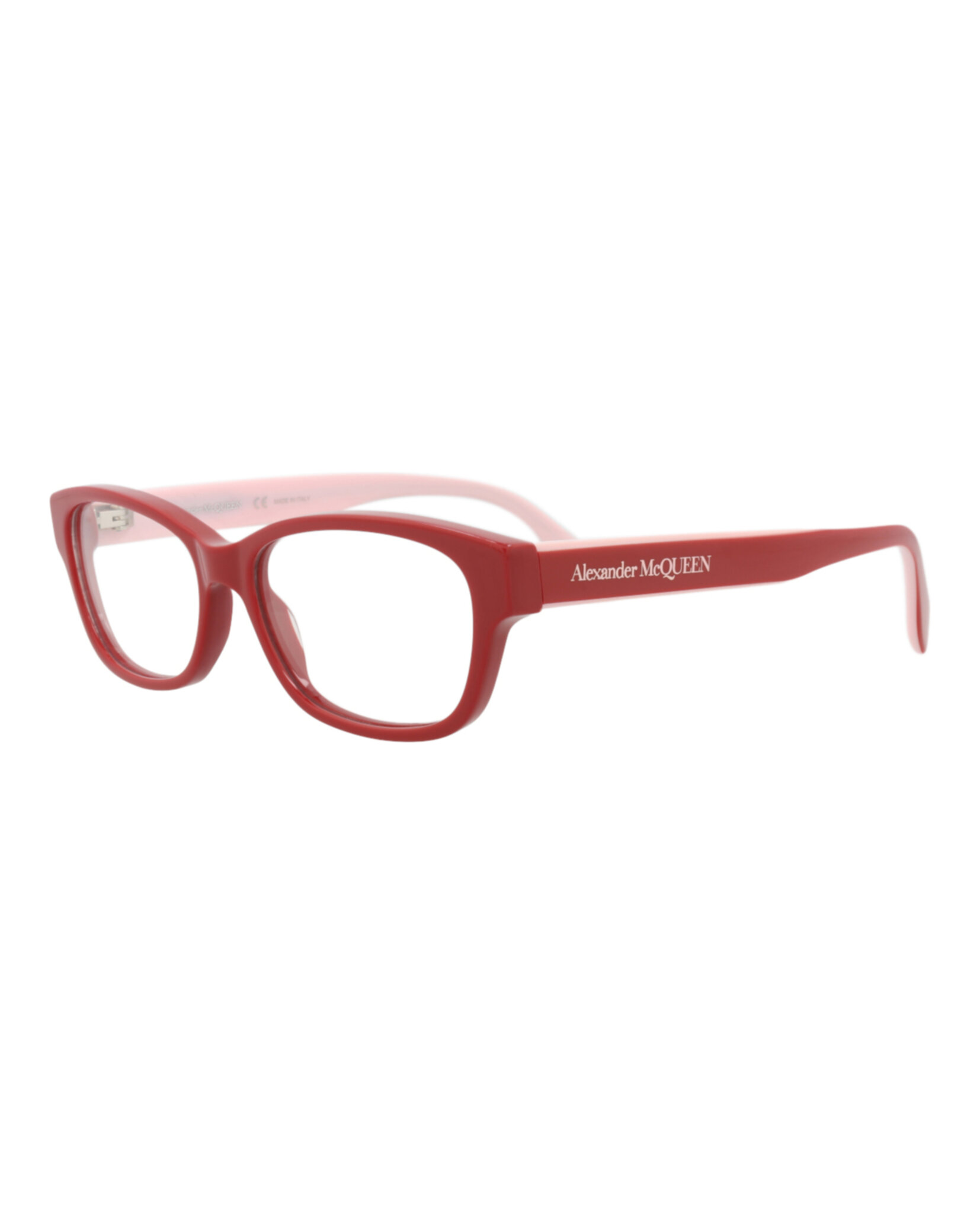 MONTURA ÓPTICA ALEXANDER MCQUEEN CON MONTURA CUADRADA (MUJER) EN ROJO ROJO Y TRANS - 2