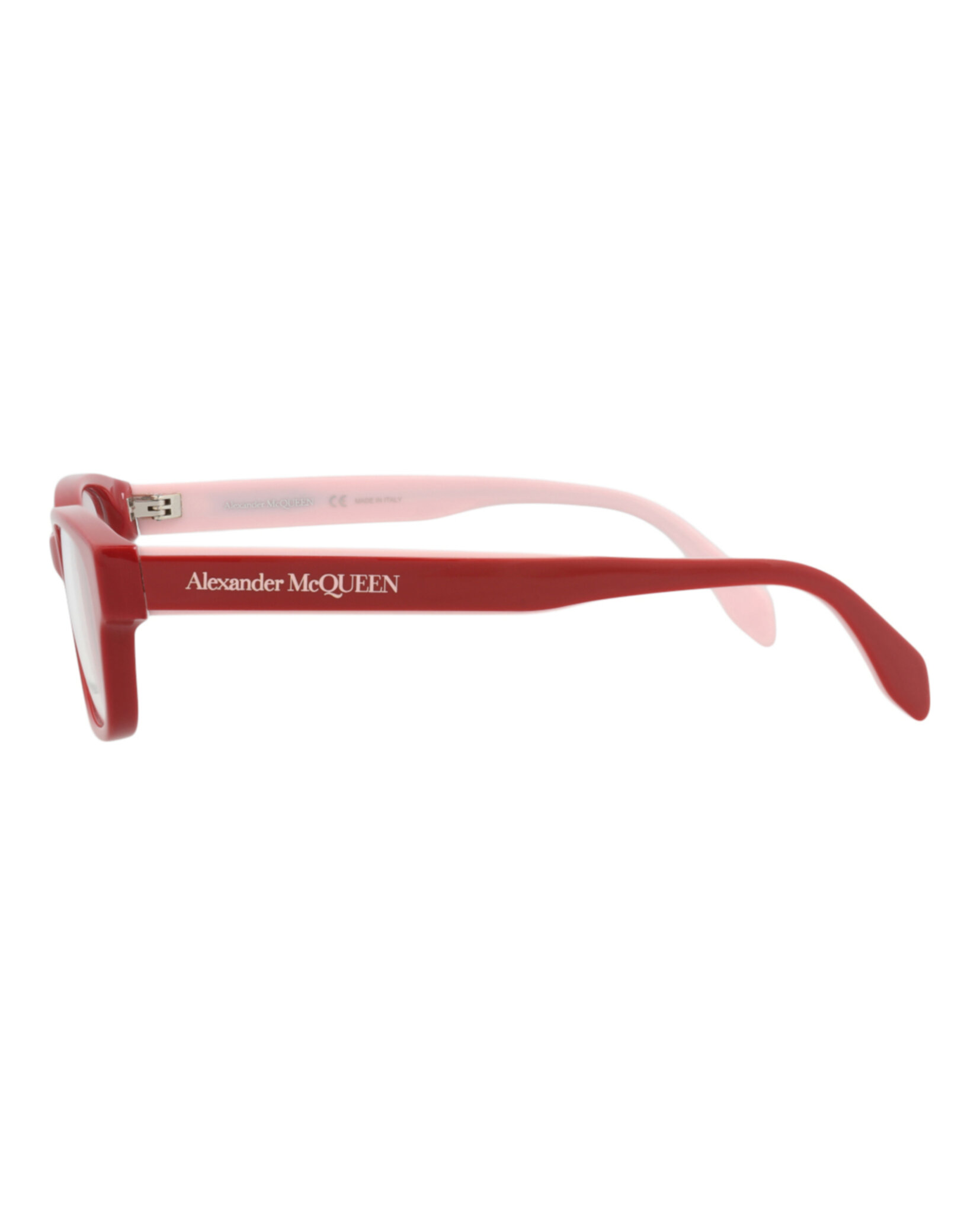 MONTURA ÓPTICA ALEXANDER MCQUEEN CON MONTURA CUADRADA (MUJER) EN ROJO ROJO Y TRANS - 3