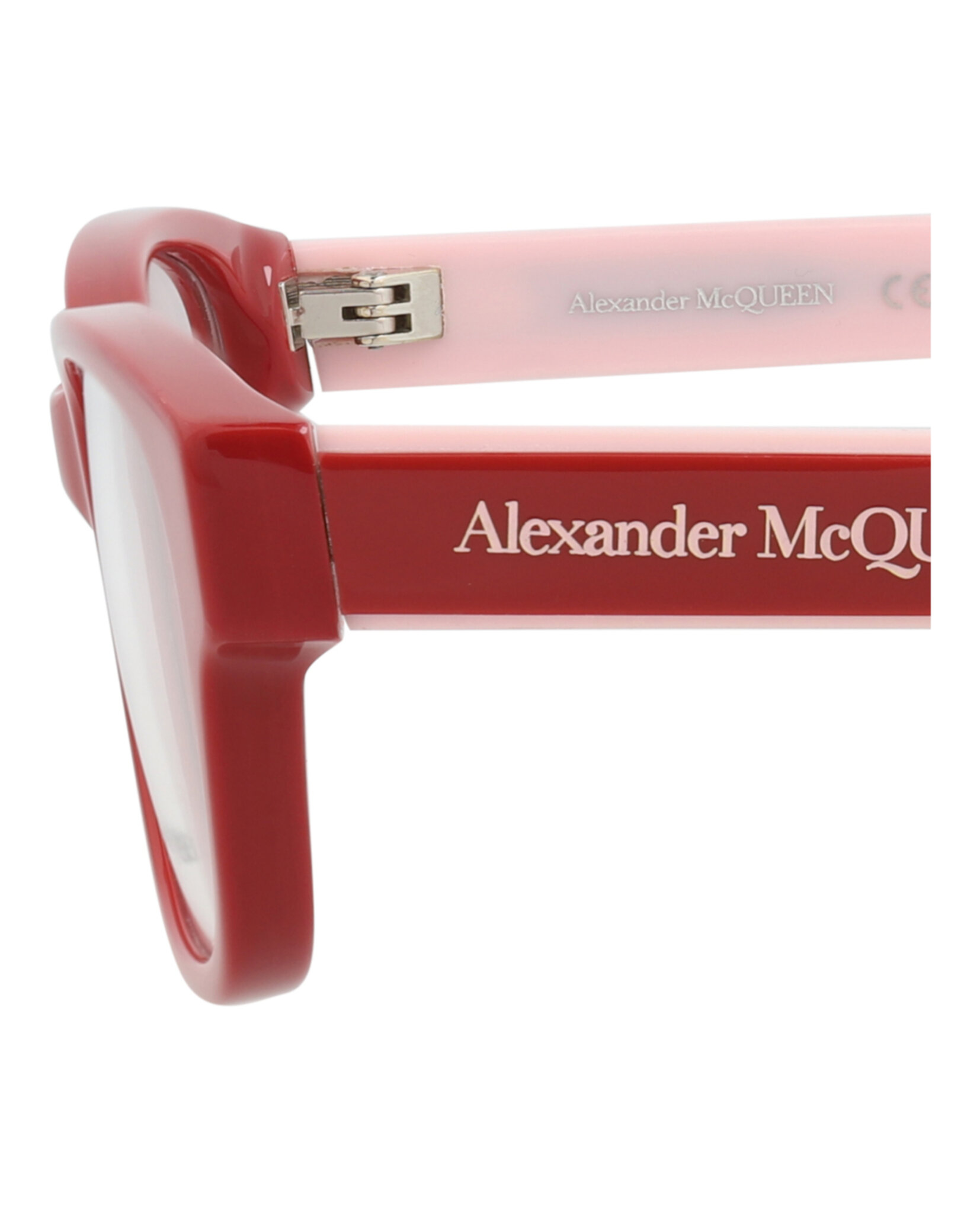 MONTURA ÓPTICA ALEXANDER MCQUEEN CON MONTURA CUADRADA (MUJER) EN ROJO ROJO Y TRANS - 4