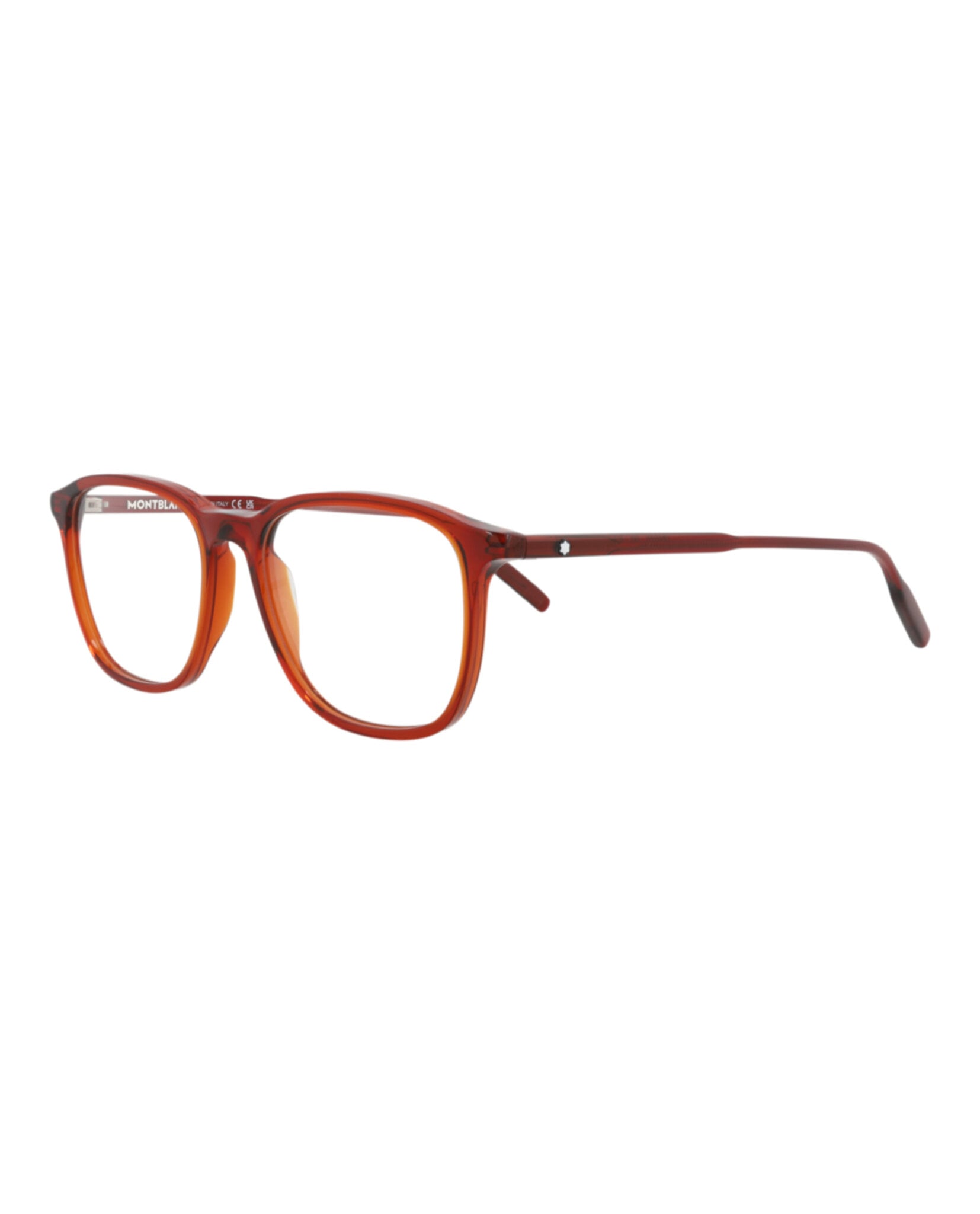 MONTURA ÓPTICA MONTBLANC DE ACETATO CON MONTURA CUADRADA (HOMBRE) EN COLOR BURDEOS BURDEOS TRAN - 2