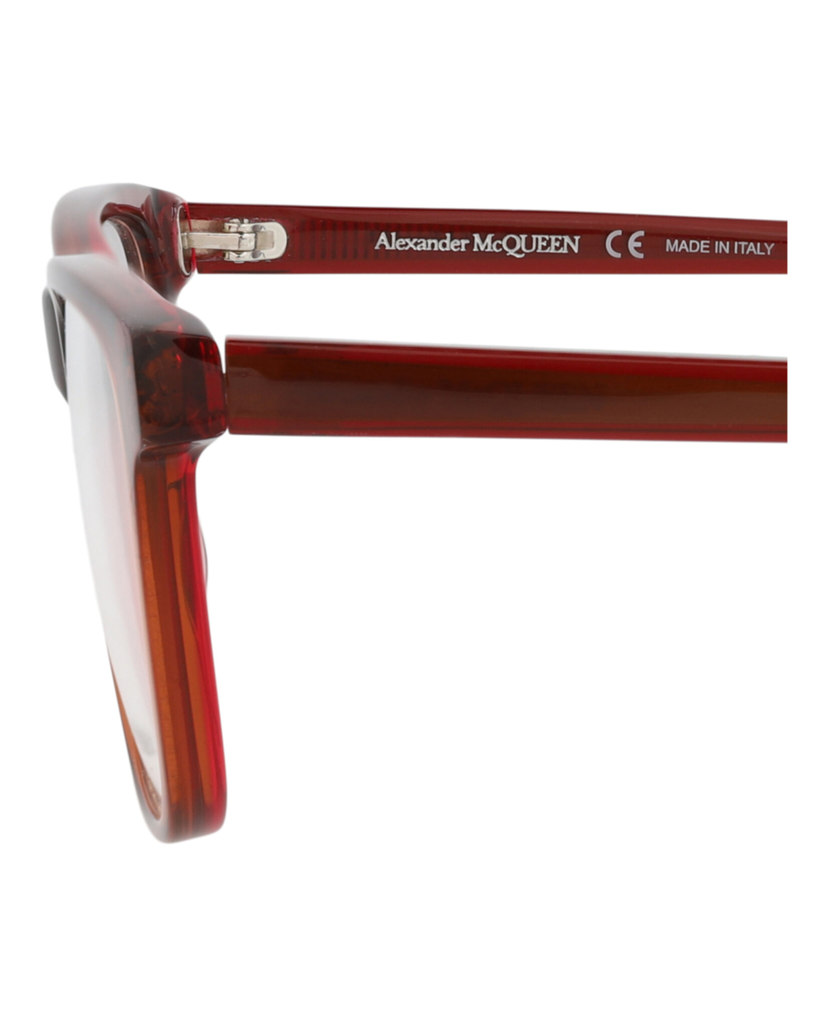 MONTURA ÓPTICA CON MARCO CUADRADO ALEXANDER MCQUEEN (HOMBRE) Y MUJER EN ROJO ROJO - 4