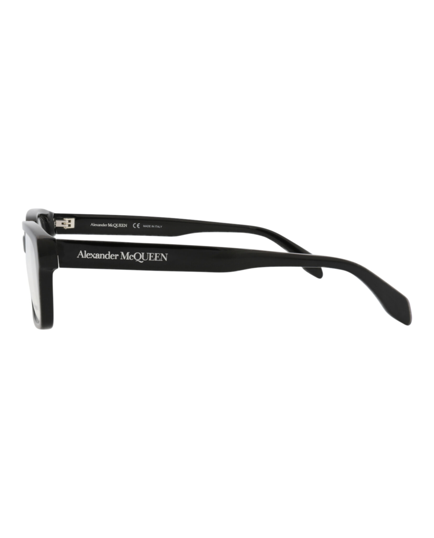 MONTURA ÓPTICA ALEXANDER MCQUEEN DE ACETATO CON MARCO CUADRADO (HOMBRE) EN NEGRO NEGRO TRANSPAREN - 3