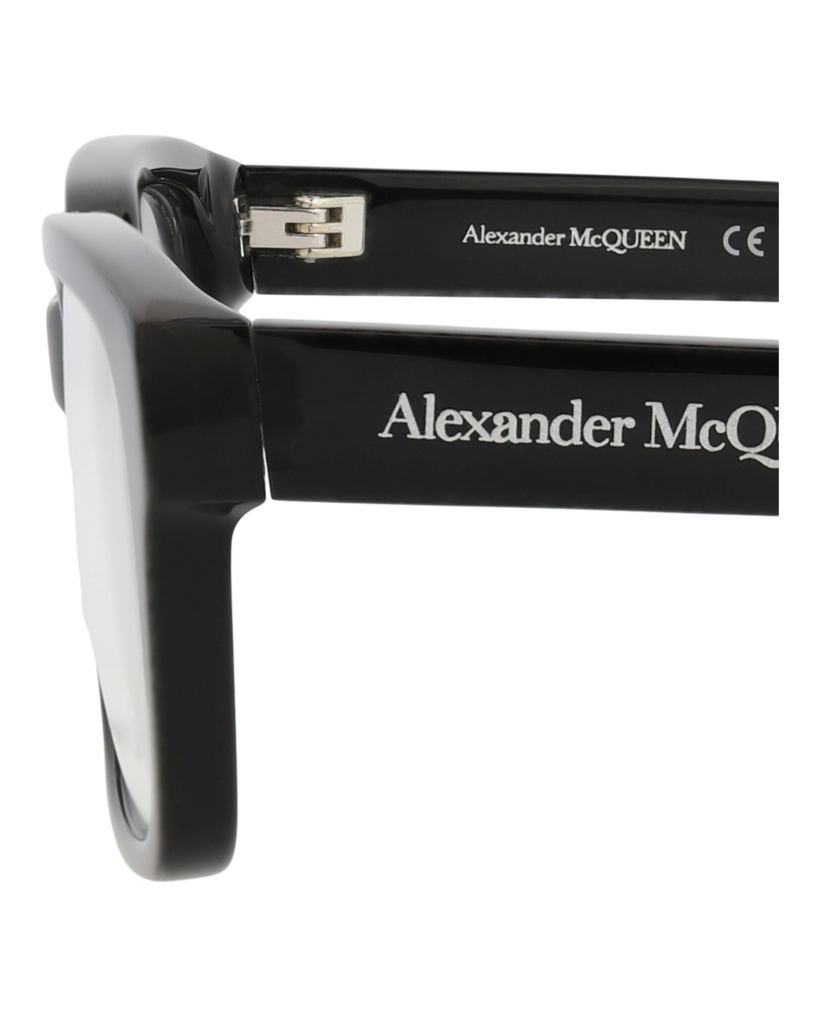 MONTURA ÓPTICA ALEXANDER MCQUEEN DE ACETATO CON MARCO CUADRADO (HOMBRE) EN NEGRO NEGRO TRANSPAREN - 4