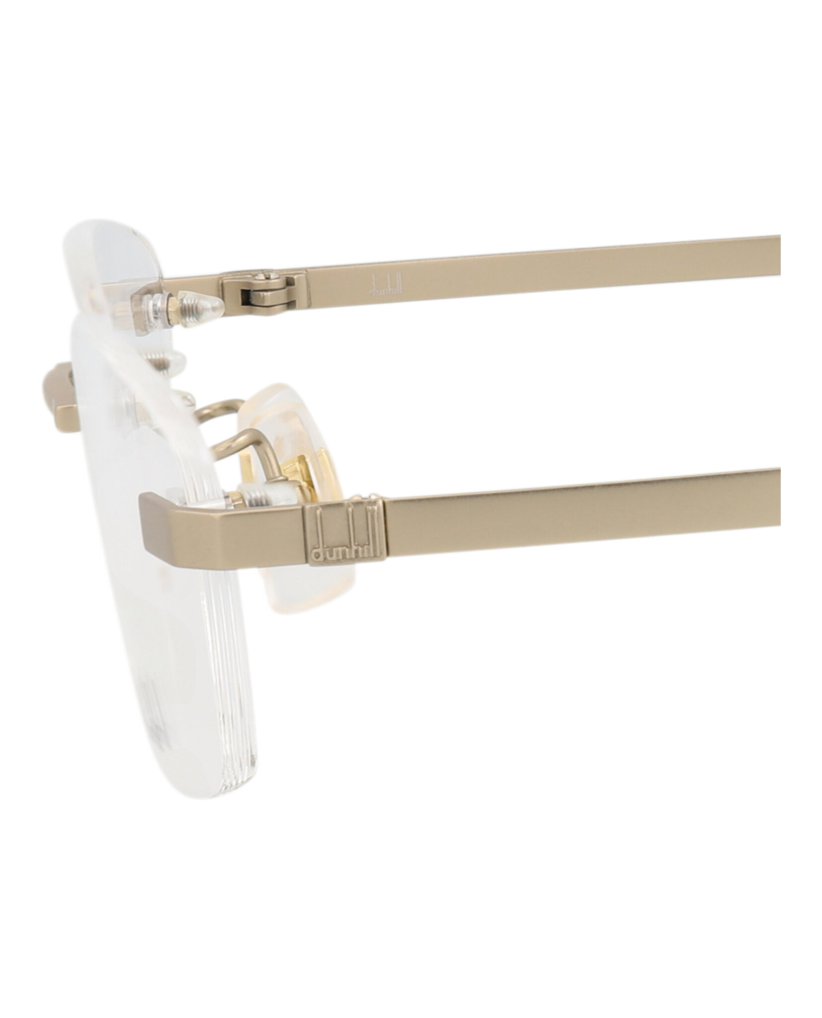 MONTURA ÓPTICA DUNHILL DE TITANIO CON MARCO CUADRADO (HOMBRE) EN DORADO DORADO TRANSPARENTE - 4