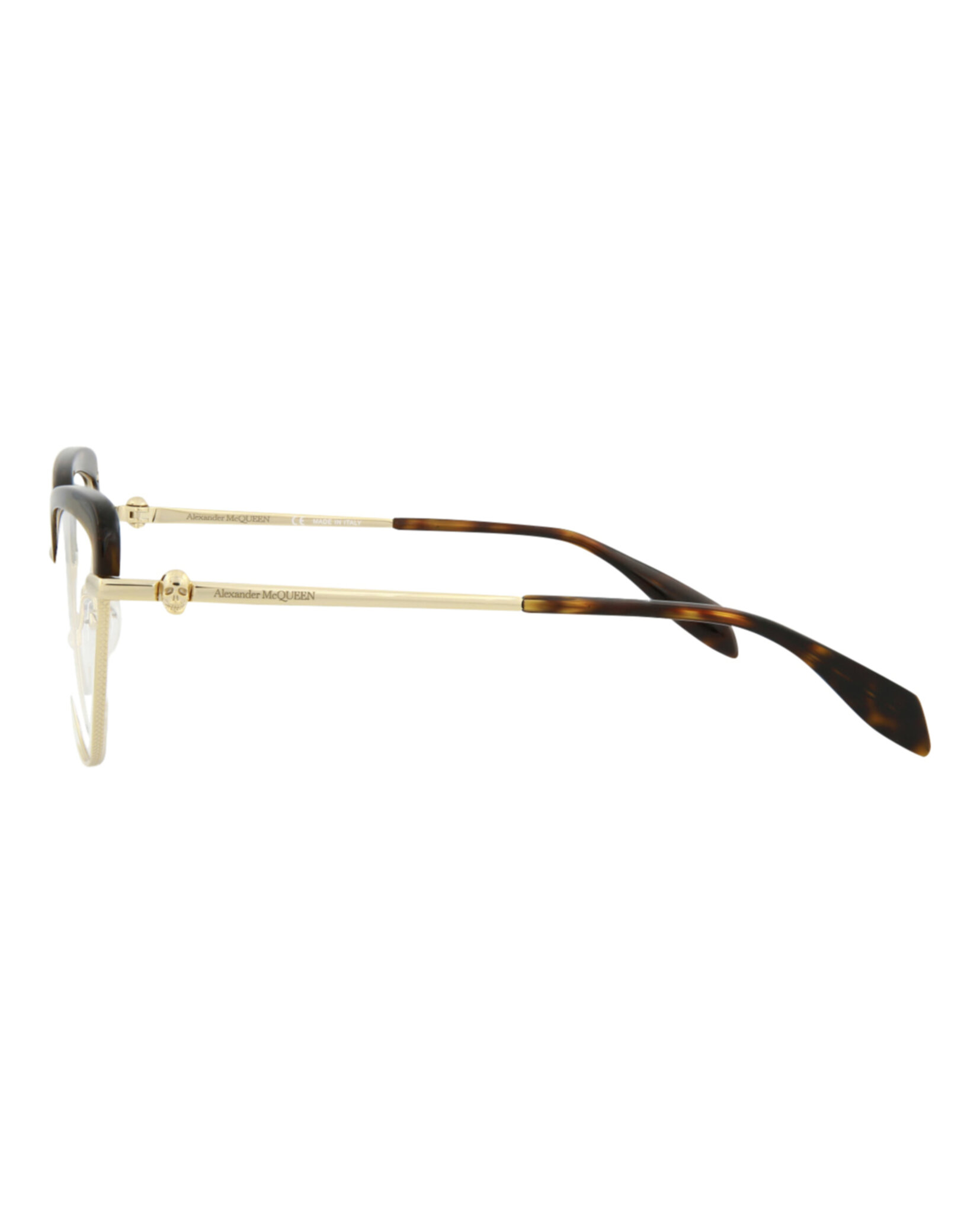 MONTURA ÓPTICA MARCO ÓPTICO DE METAL (MUJER) CON MARCO DE OJOS DE GATO DE ALEXANDER MCQUEEN EN DORADO TRANSPAREN - 3