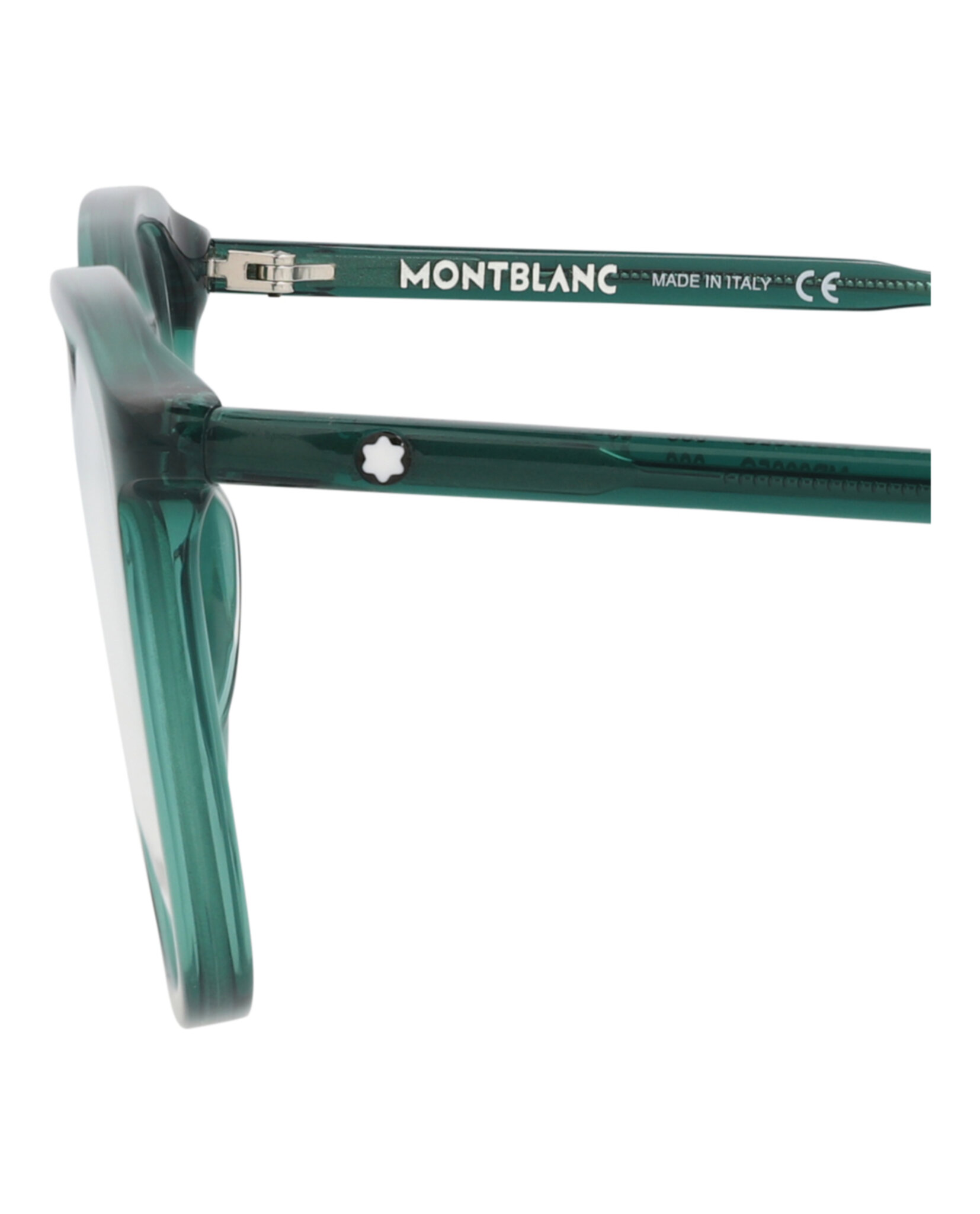 MONTURA ÓPTICA MONTBLANC DE ACETATO CON MONTURA CUADRADA (HOMBRE) EN VERDE VERDE Y TRANSPAREN - 4