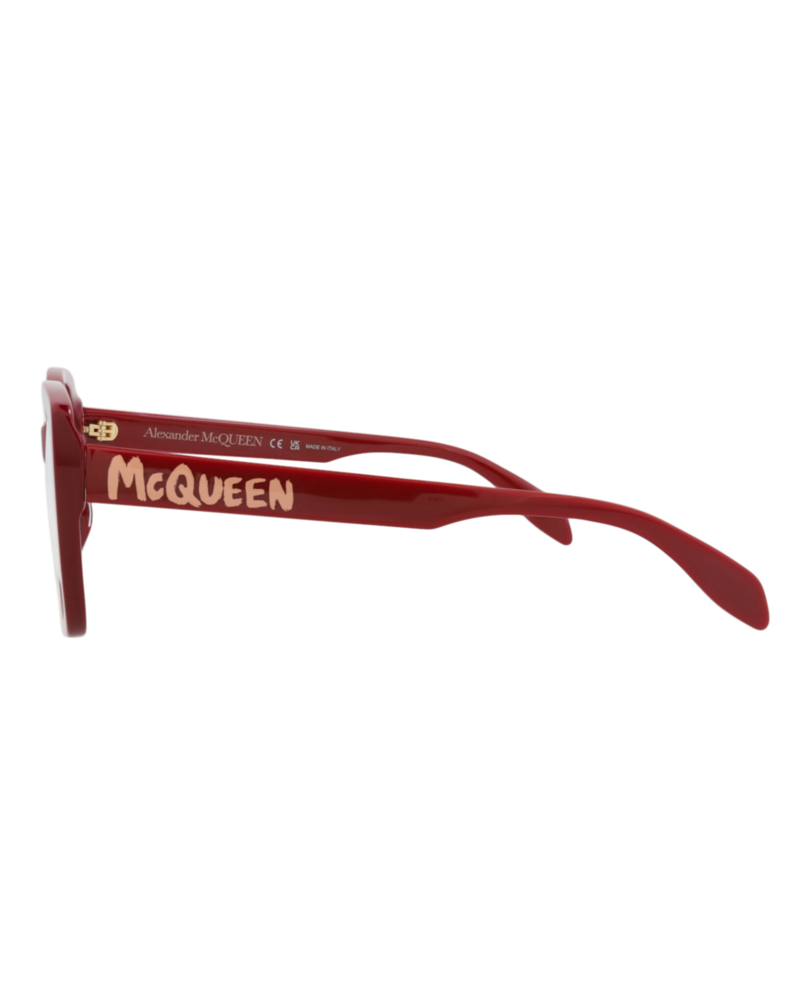 MONTURA ÓPTICA ALEXANDER MCQUEEN CON MONTURA CUADRADA (MUJER) EN ROJO ROJO Y TRANS - 3