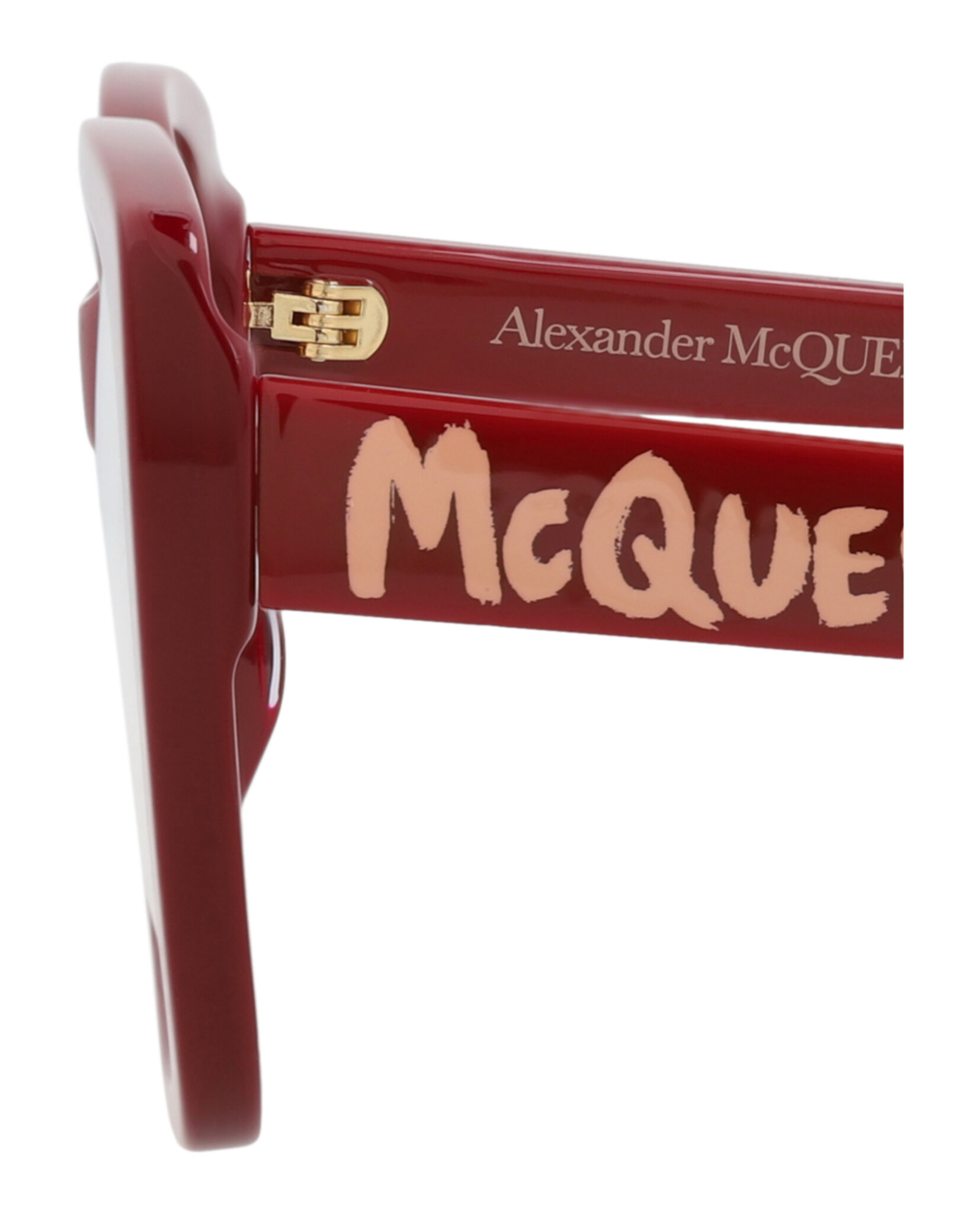MONTURA ÓPTICA ALEXANDER MCQUEEN CON MONTURA CUADRADA (MUJER) EN ROJO ROJO Y TRANS - 4