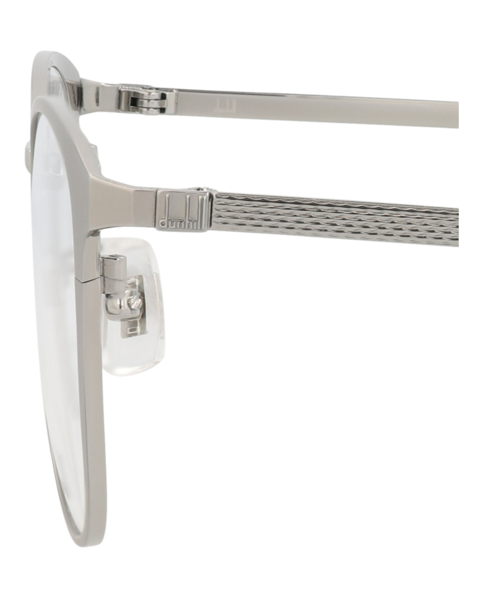 MONTURA ÓPTICA DUNHILL DE TITANIO CON MARCO REDONDO (HOMBRE) EN PLATA PLATEADA Y TRANSPARENTE - 4