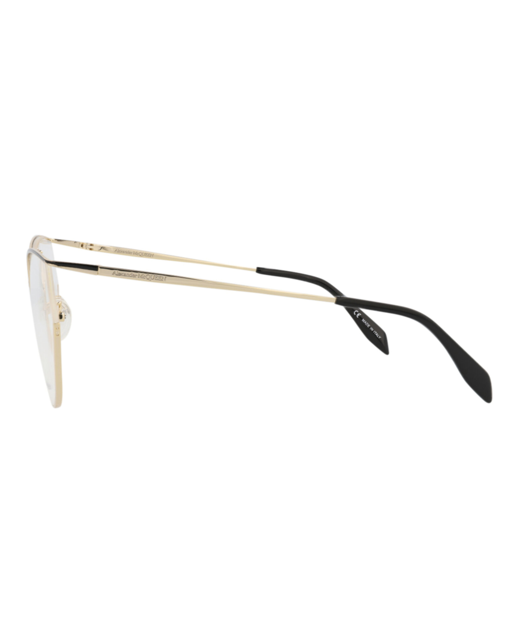 MONTURA ÓPTICA MARCO ÓPTICO DE METAL (MUJER) CON MARCO DE OJOS DE GATO DE ALEXANDER MCQUEEN EN DORADO TRANSPAREN - 3