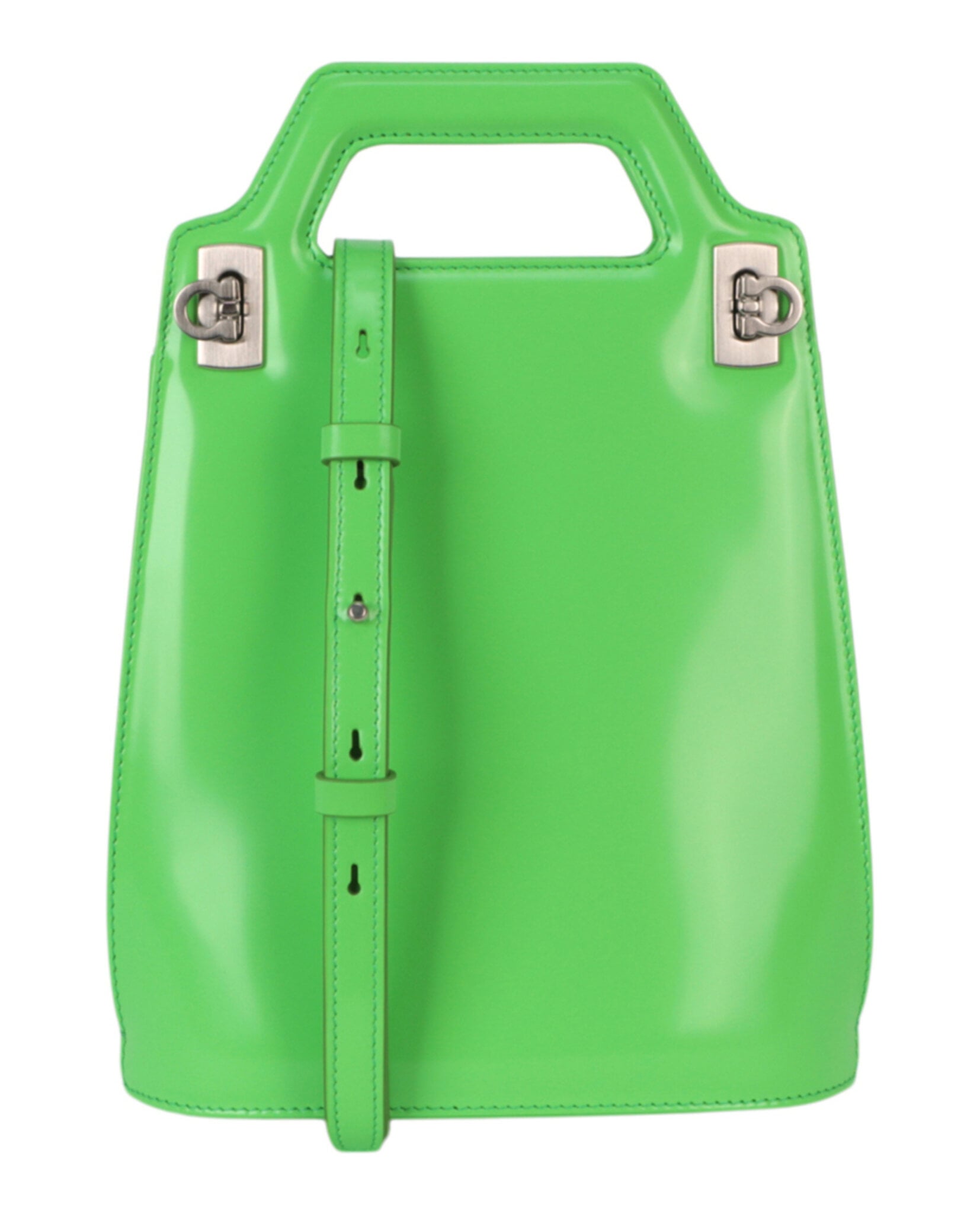 BOLSO DE HOMBRO FERRAGAMO MICRO WANDA DE CHAROL (MUJER) VERDE - 1