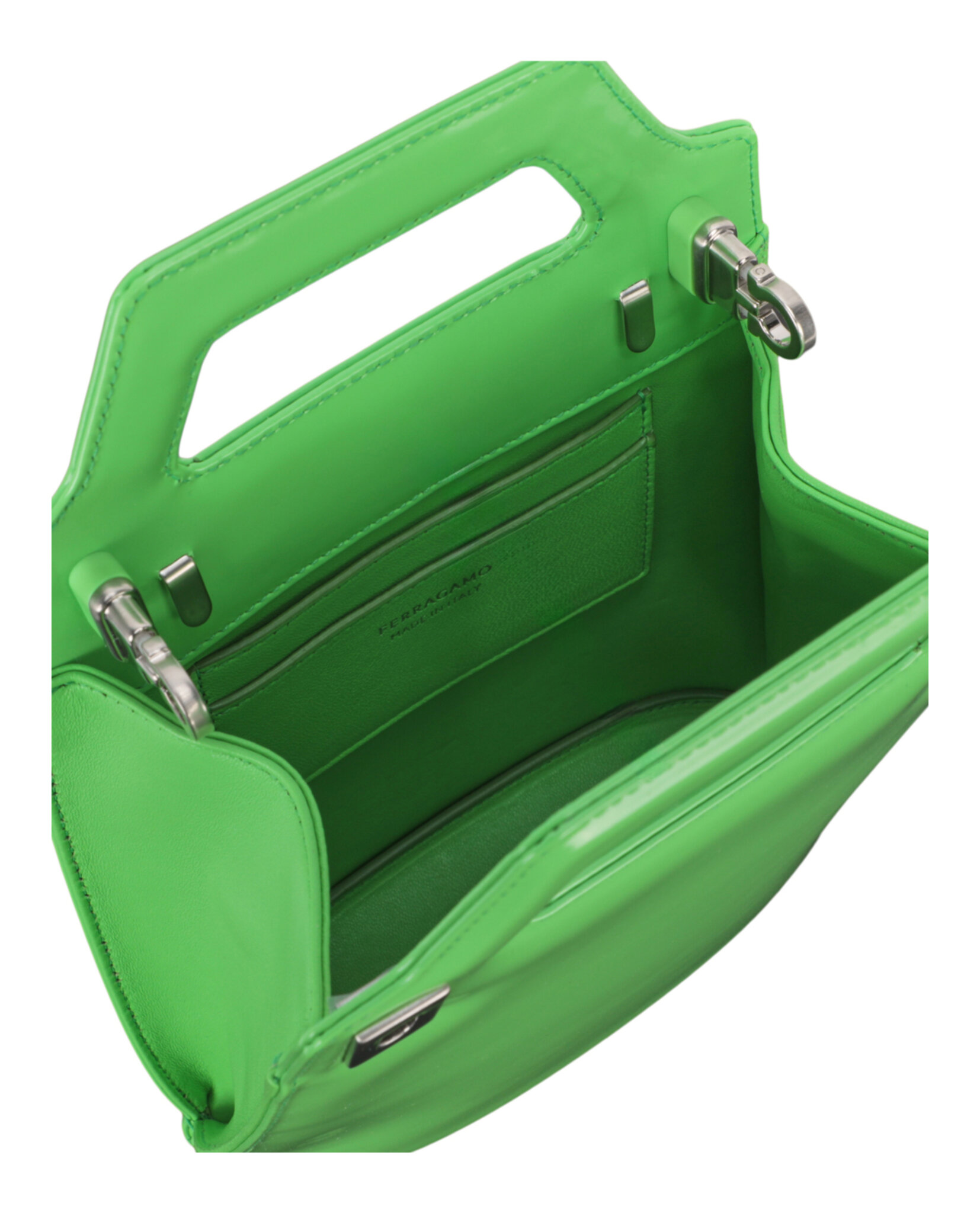 BOLSO DE HOMBRO FERRAGAMO MICRO WANDA DE CHAROL (MUJER) VERDE - 6
