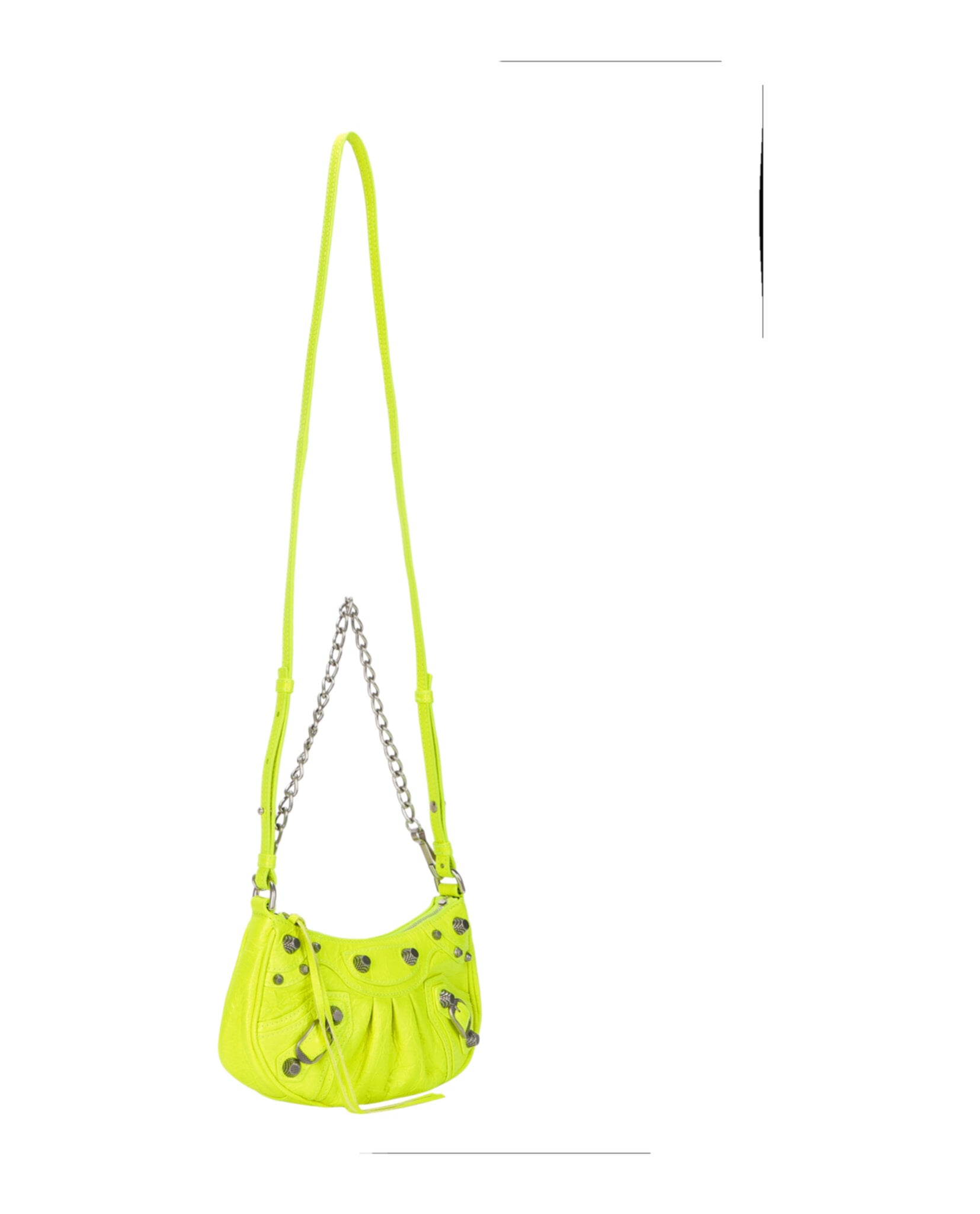 BOLSO BALENCIAGA MINI LE CAGOLE CON CADENA (MUJER) AMARILLO FLUO - 4