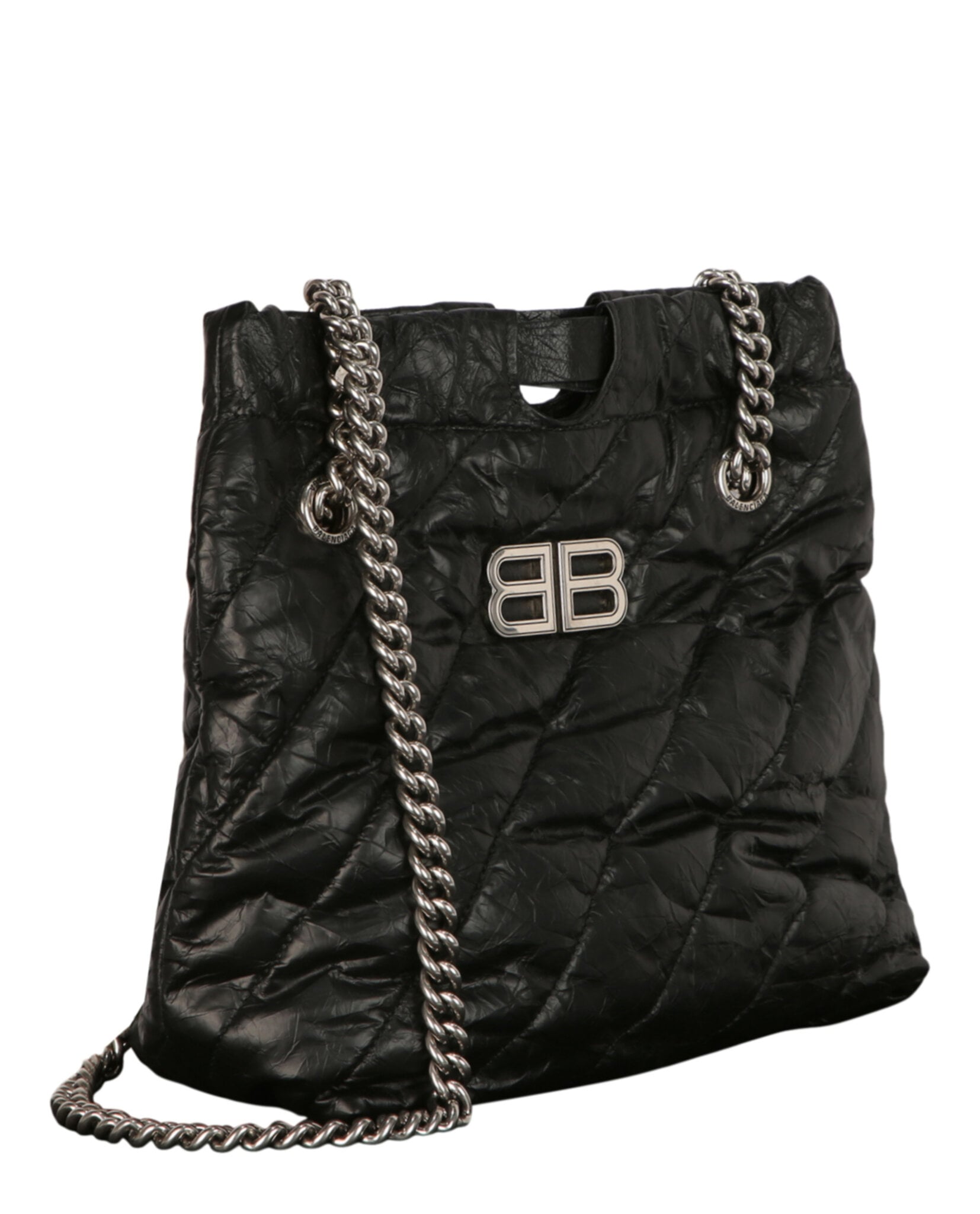 BOLSO PEQUEÑO ACOLCHADO CRUSH DE BALENCIAGA (MUJER) NEGRO - 2