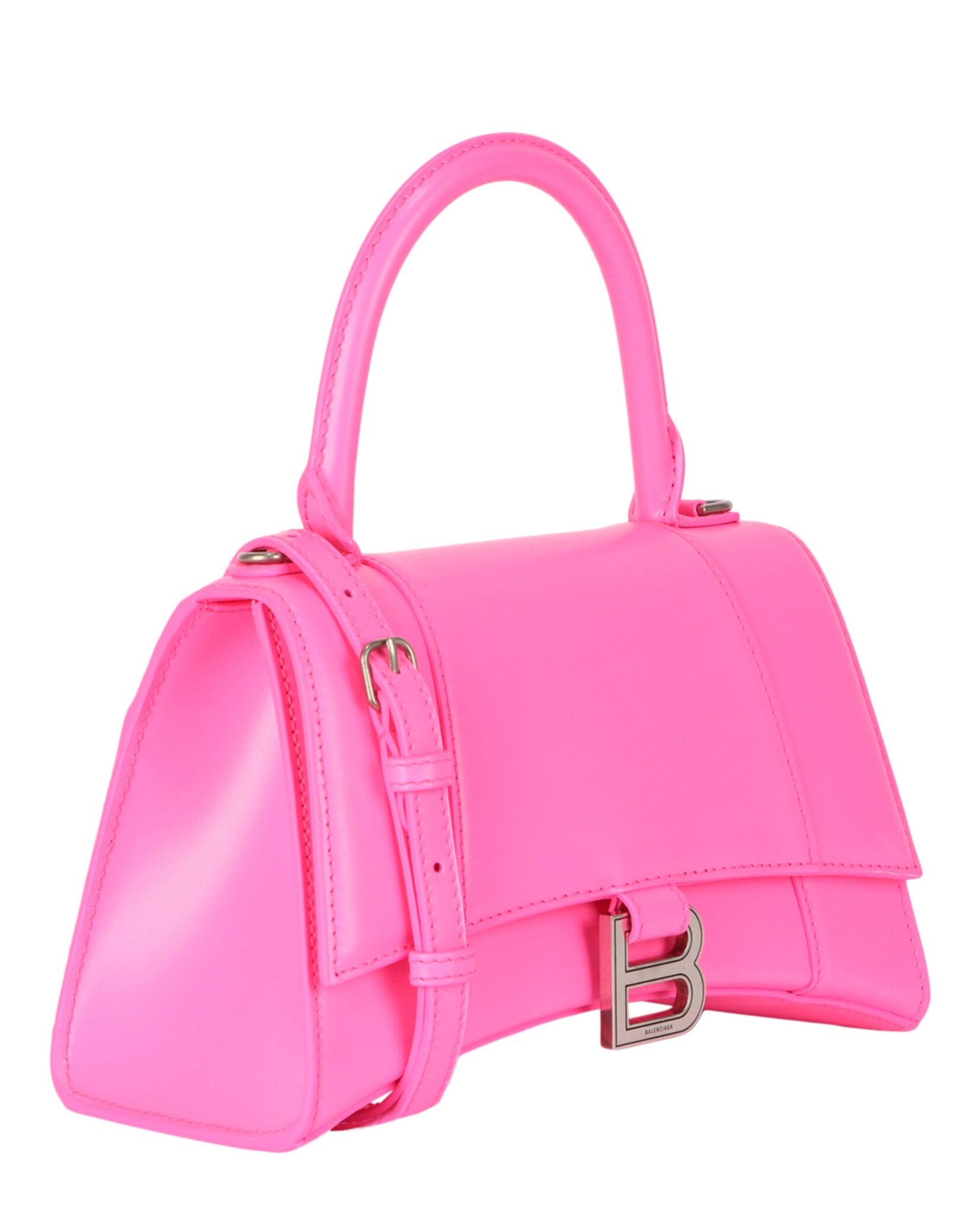 BOLSO PEQUEÑO CON ASA SUPERIOR CON FORMA DE RELOJ DE ARENA BALENCIAGA (MUJER) ROSA FLUORESCENT - 3