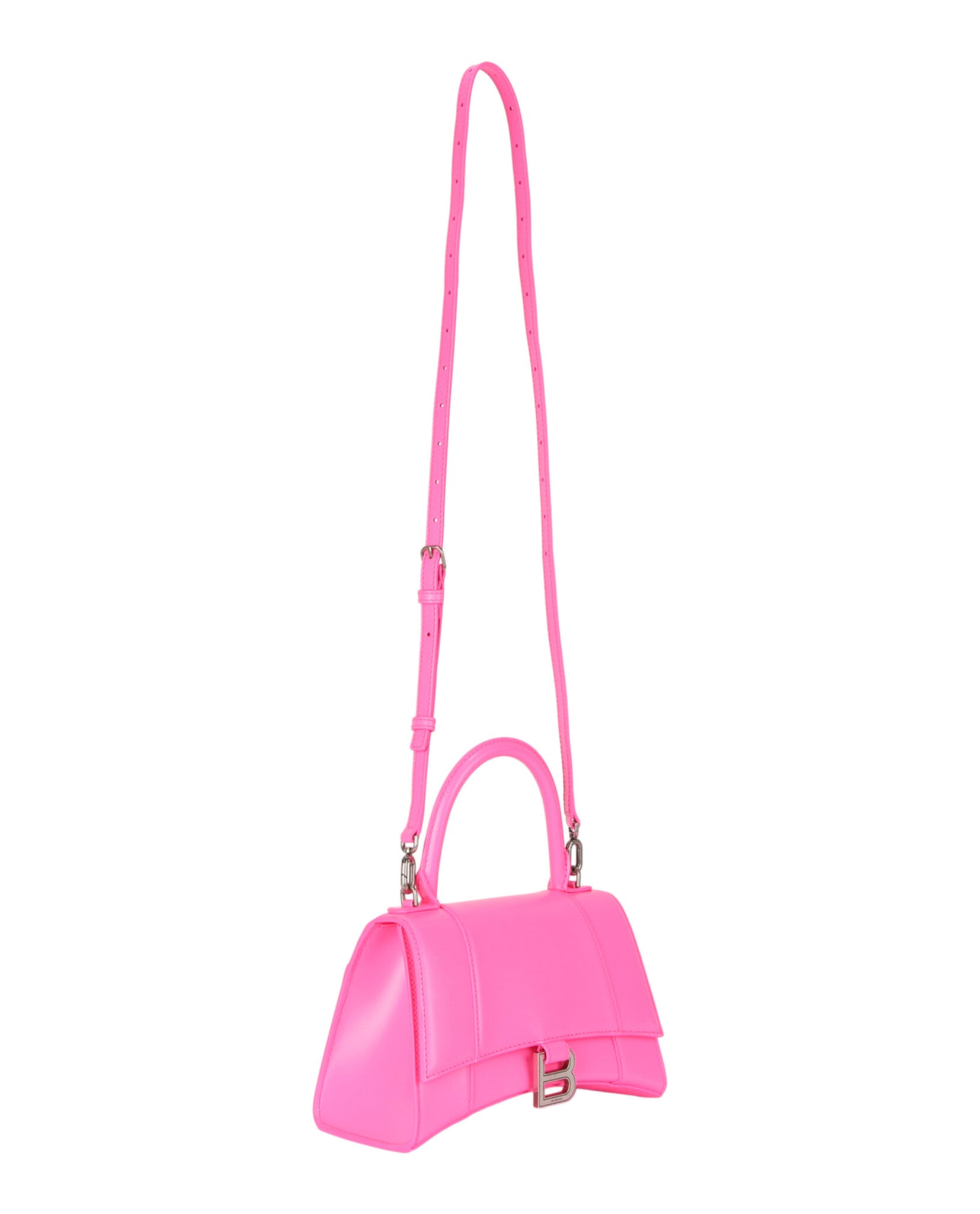 BOLSO PEQUEÑO CON ASA SUPERIOR CON FORMA DE RELOJ DE ARENA BALENCIAGA (MUJER) ROSA FLUORESCENT - 4