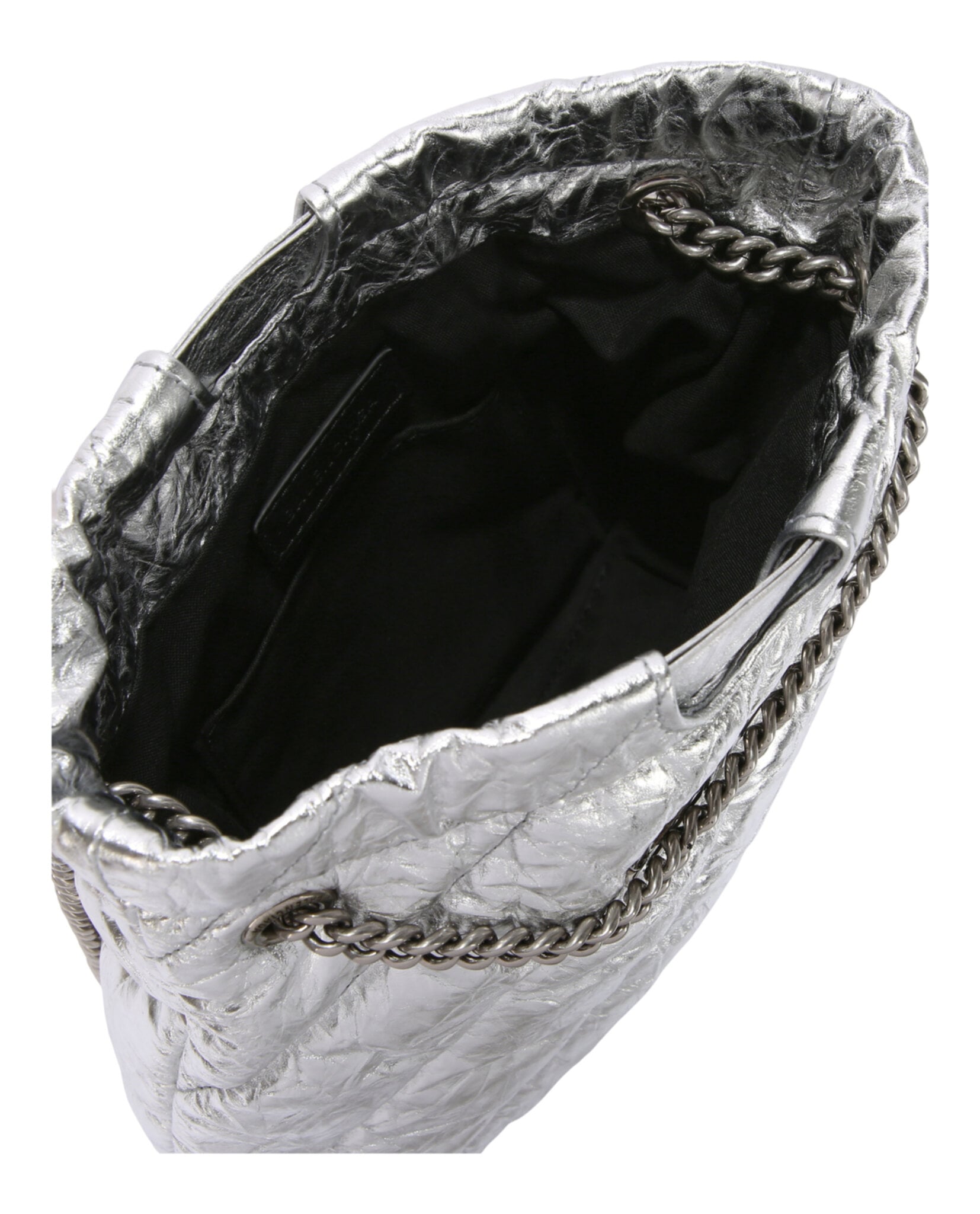 BOLSO BALENCIAGA XS ACOLCHADOS METALIZADOS CRUSH (MUJER) PLATA - 6