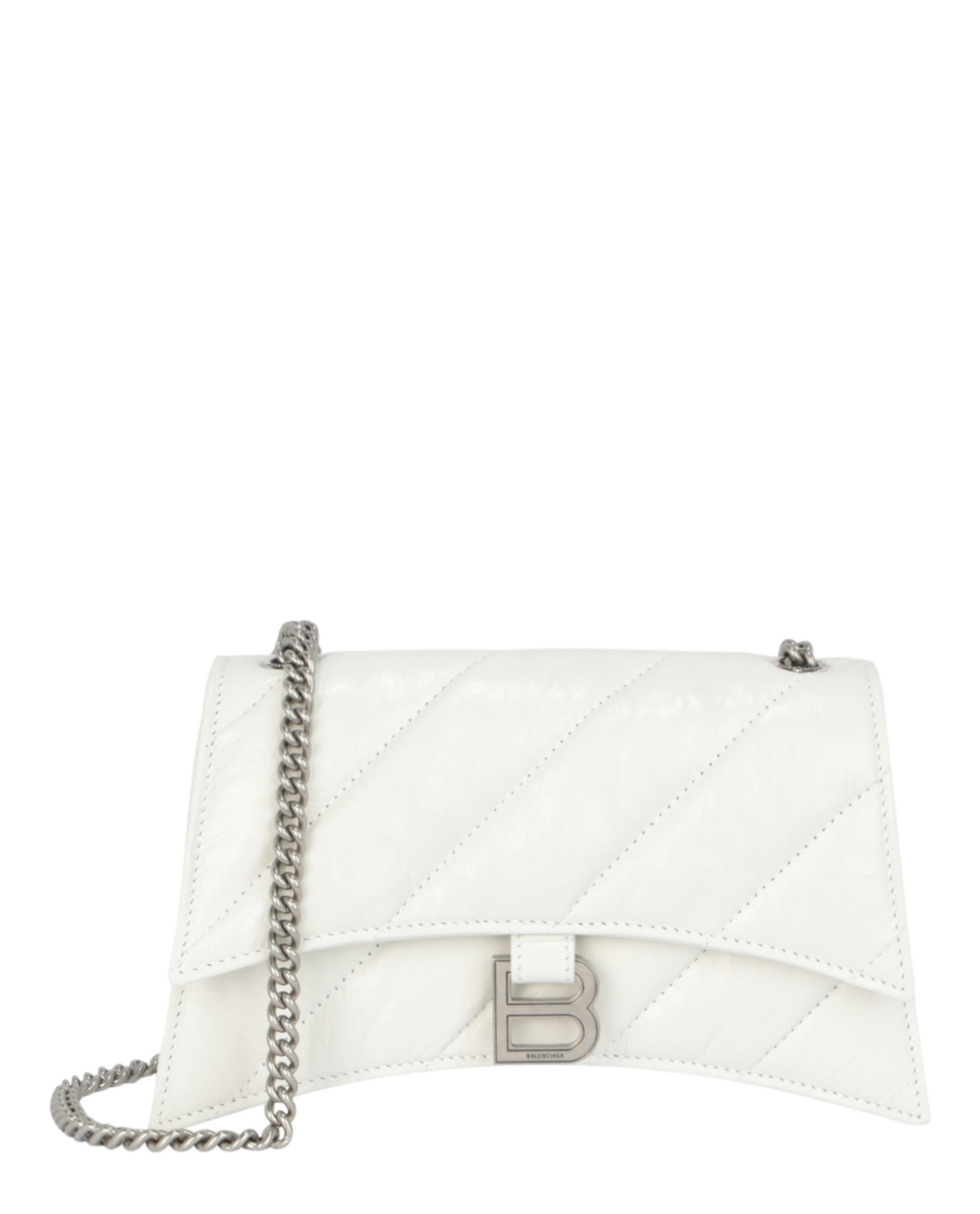 BOLSO DE HOMBRO CON CADENA ACOLCHADA BALENCIAGA CRUSH XS (MUJER) BLANCO ÓPTICO - 1