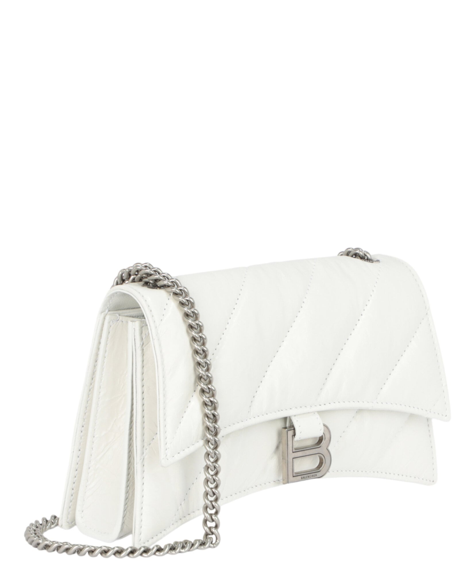 BOLSO DE HOMBRO CON CADENA ACOLCHADA BALENCIAGA CRUSH XS (MUJER) BLANCO ÓPTICO - 2