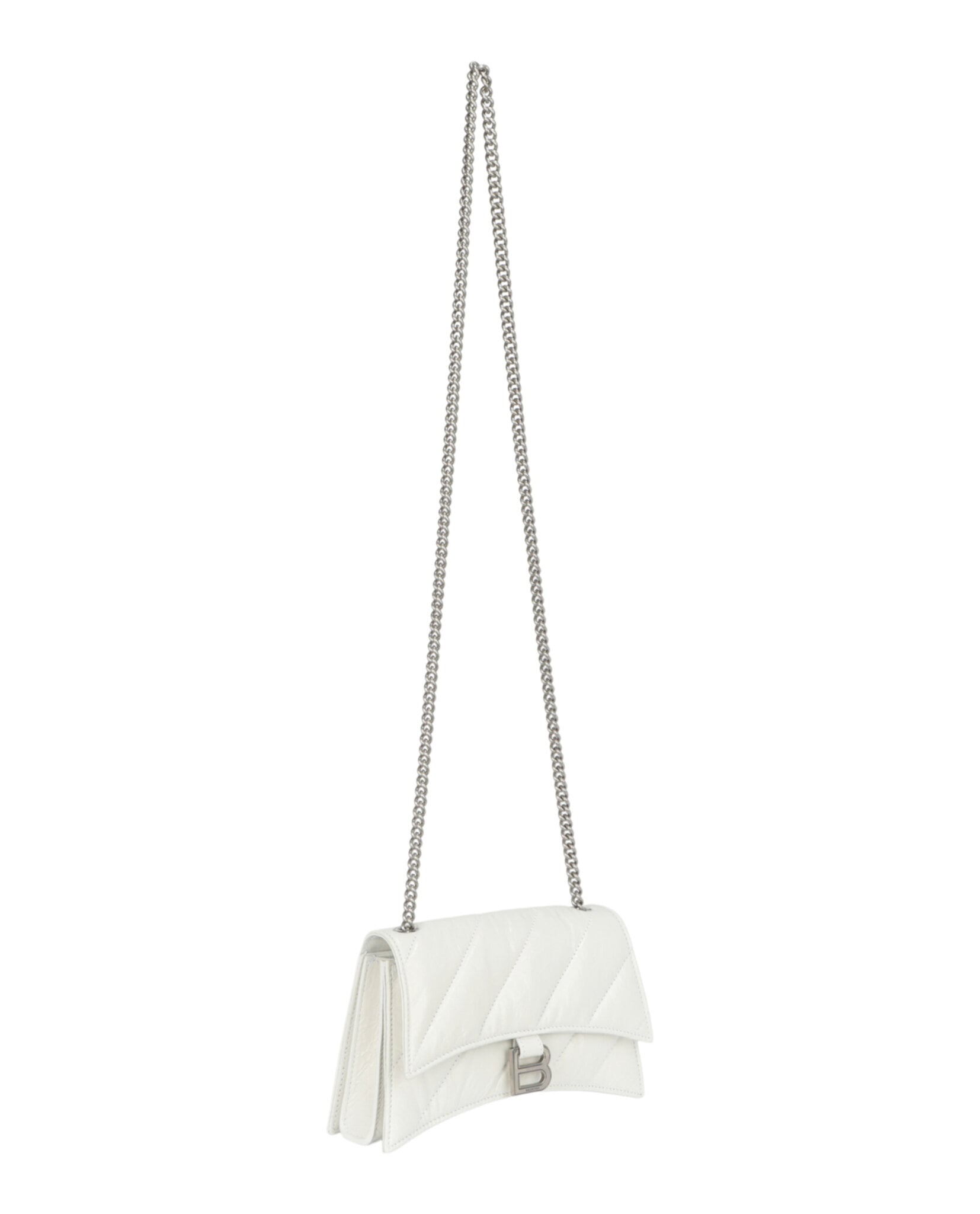 BOLSO DE HOMBRO CON CADENA ACOLCHADA BALENCIAGA CRUSH XS (MUJER) BLANCO ÓPTICO - 4