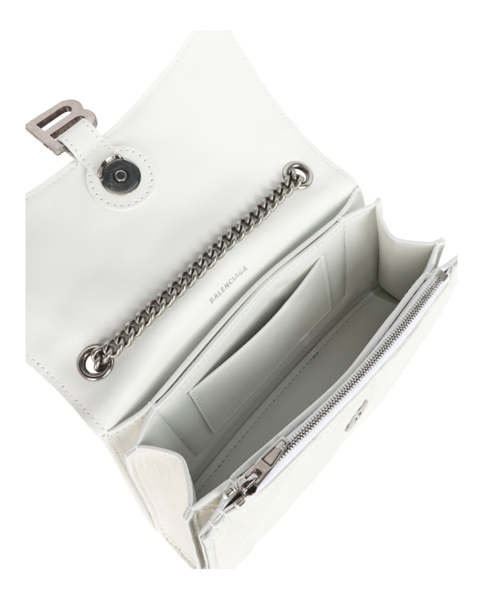 BOLSO DE HOMBRO CON CADENA ACOLCHADA BALENCIAGA CRUSH XS (MUJER) BLANCO ÓPTICO - 6