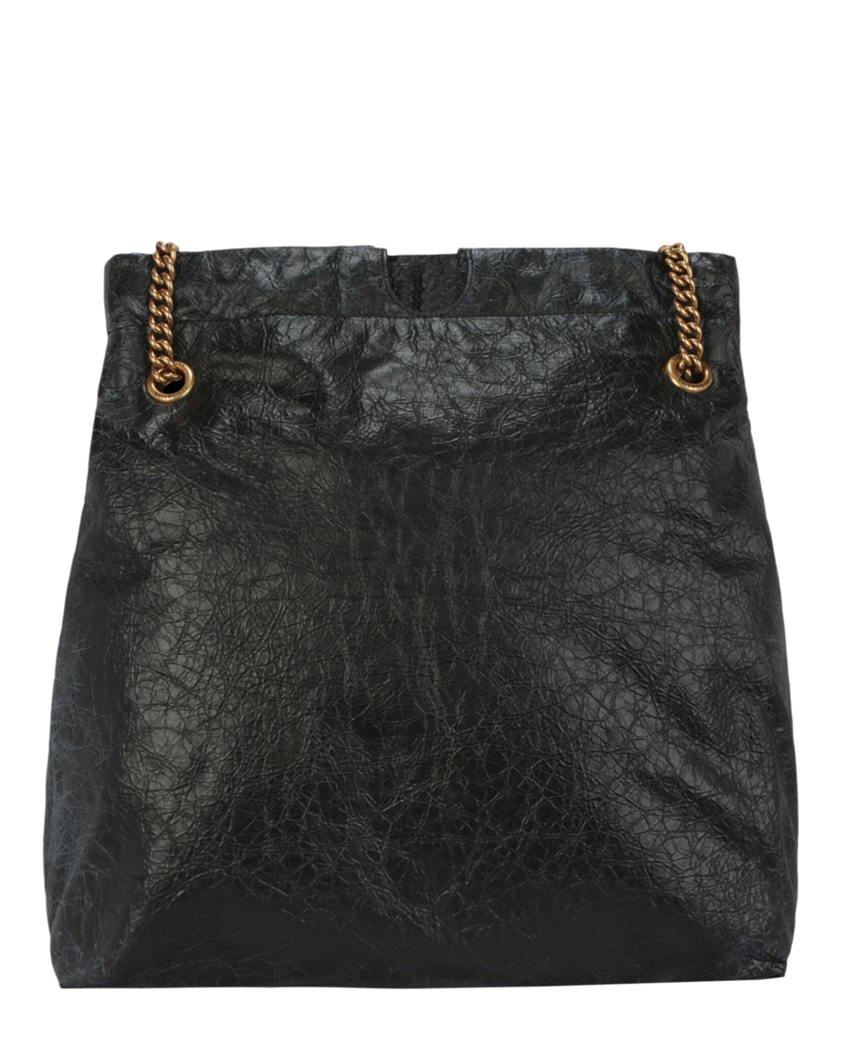 BOLSO DE MANO BALENCIAGA CRUSH LEATHER MEDIUM TOTE (MUJER) NEGRO - 5