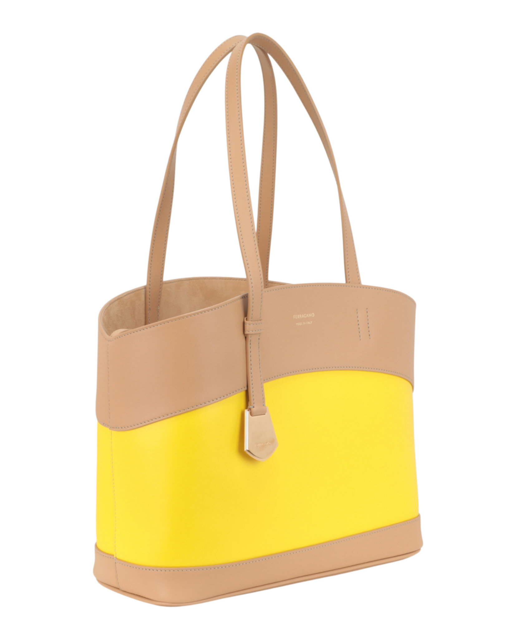 BOLSO DE MANO FERRAGAMO DE PIEL TAMAÑO MEDIANO (MUJER) MARRÓN MEDIANO MULTICOLOR - 2