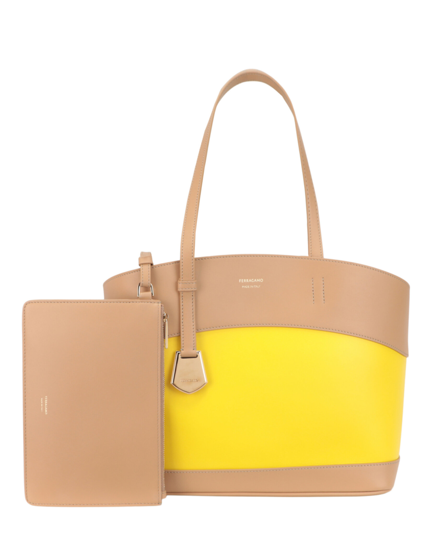 BOLSO DE MANO FERRAGAMO DE PIEL TAMAÑO MEDIANO (MUJER) MARRÓN MEDIANO MULTICOLOR - 6