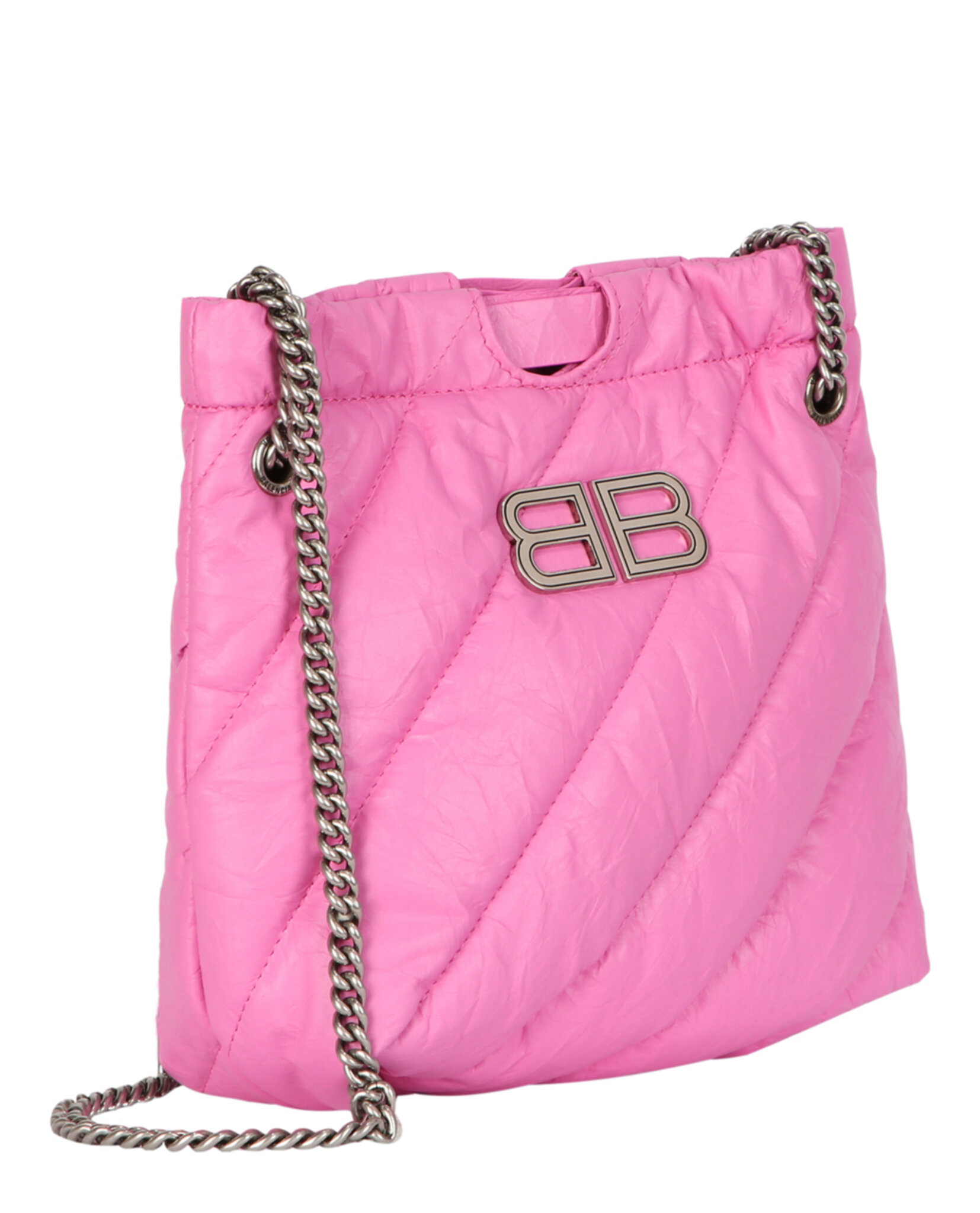BOLSO DE MANO BALENCIAGA XS QUILTED CRUSH (MUJER) ROSA CLARO - 2