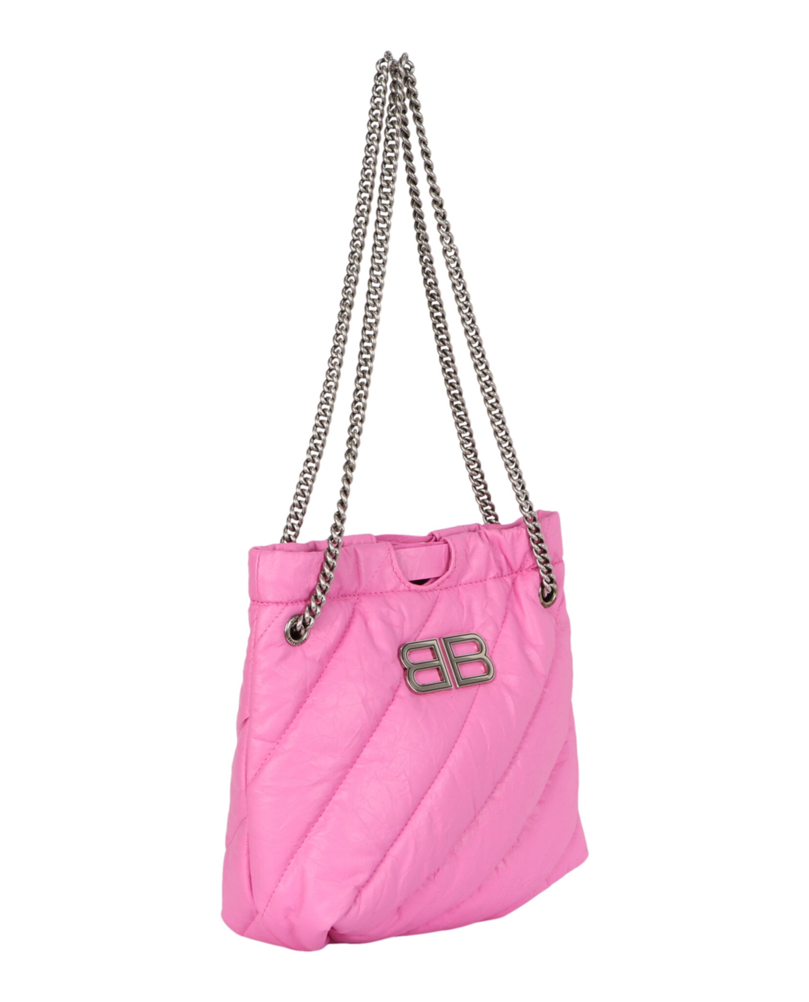 BOLSO DE MANO BALENCIAGA XS QUILTED CRUSH (MUJER) ROSA CLARO - 4