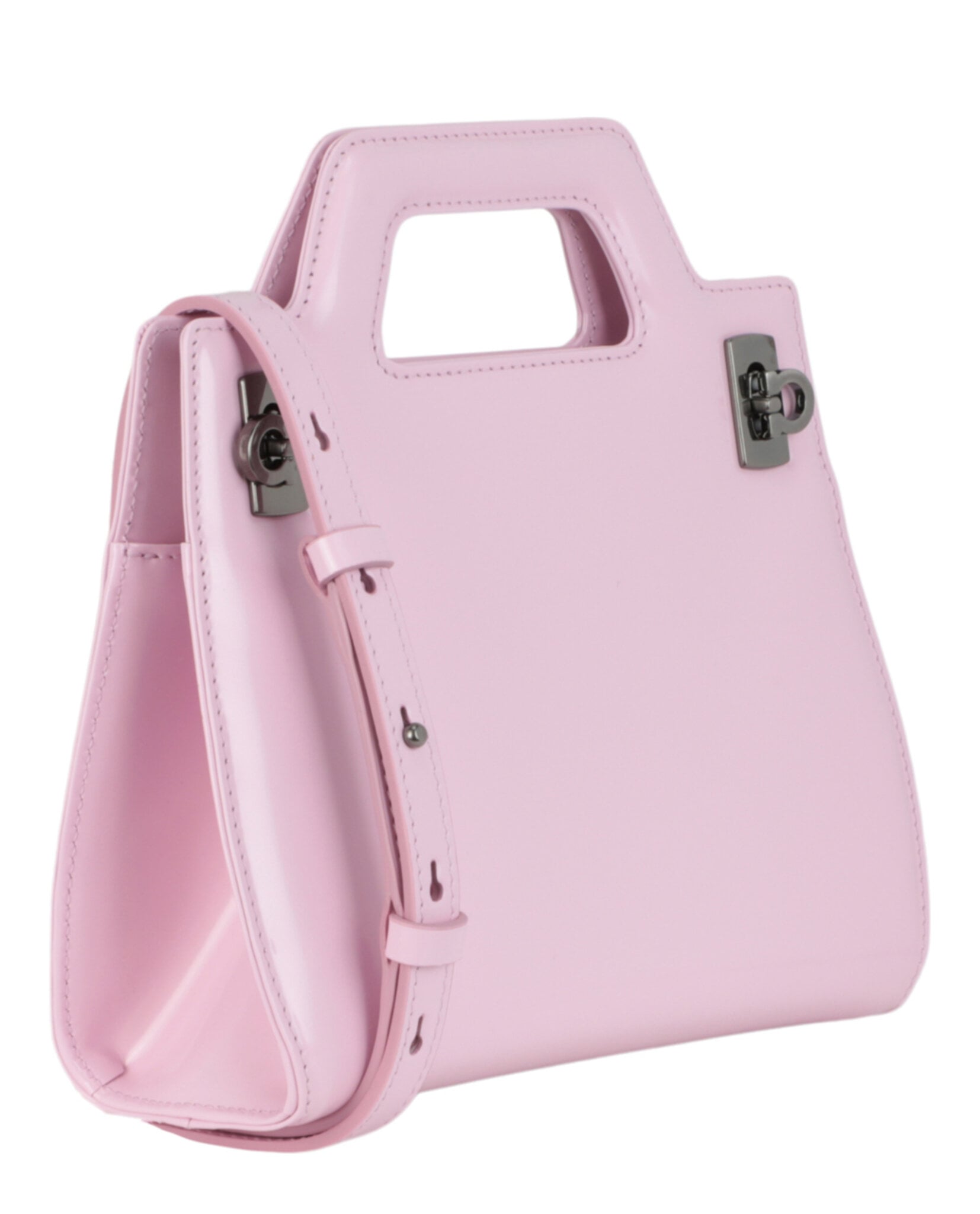 BOLSO FERRAGAMO MINI WANDA DE PIEL CON ASA SUPERIOR (MUJER) ROSA CLARO - 3