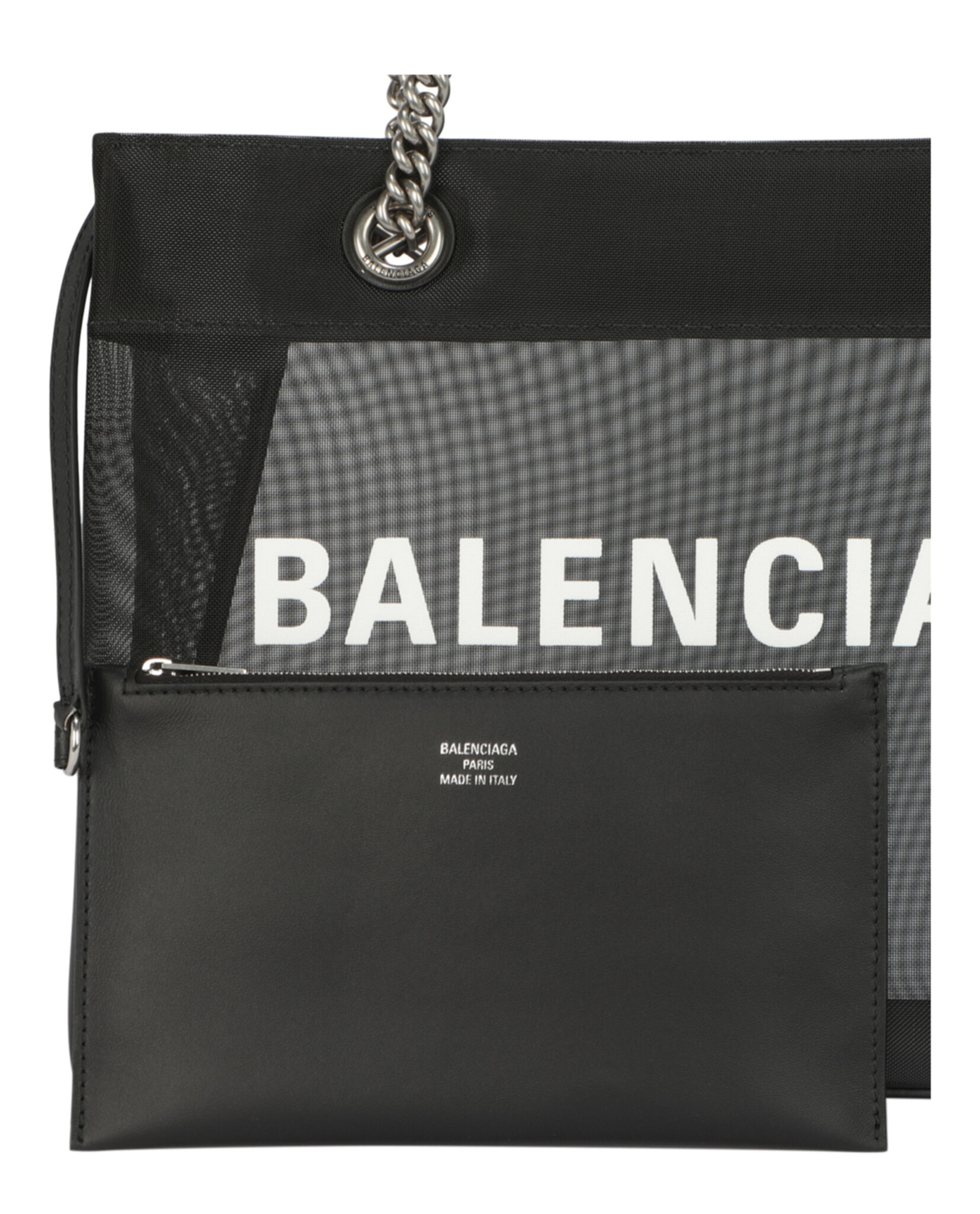 BOLSO BALENCIAGA MESH DUTY FREE (MUJER) BLANCO Y NEGRO - 6