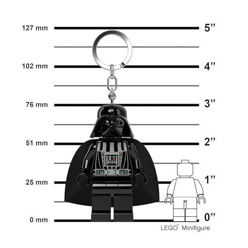 LEGO STAR WARS - LLAVERO CON LUZ DE FIGURA GRANDE DE 7.6 CM DE DARTH VADER (KE7H) - 2