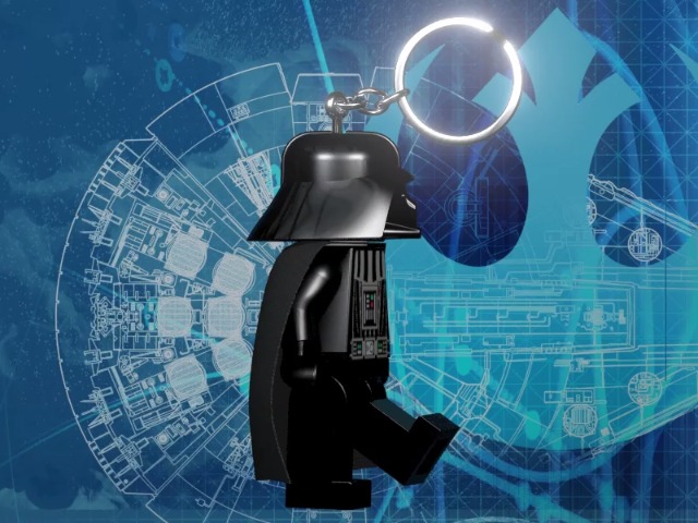 LEGO STAR WARS - LLAVERO CON LUZ DE FIGURA GRANDE DE 7.6 CM DE DARTH VADER (KE7H) - 7