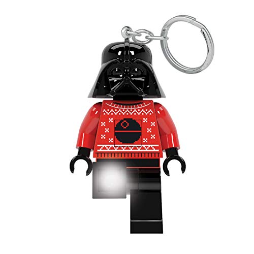 LEGO - LLAVERO DE SUÉTER FEO DE DARTH VADER DE STAR WARS FIGURA DE 3 PULGADAS DE ALTO (KE173) NEGRO - - 1