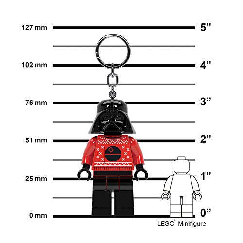 LEGO - LLAVERO DE SUÉTER FEO DE DARTH VADER DE STAR WARS FIGURA DE 3 PULGADAS DE ALTO (KE173) NEGRO - - 2