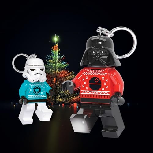 LEGO - LLAVERO DE SUÉTER FEO DE DARTH VADER DE STAR WARS FIGURA DE 3 PULGADAS DE ALTO (KE173) NEGRO - - 7