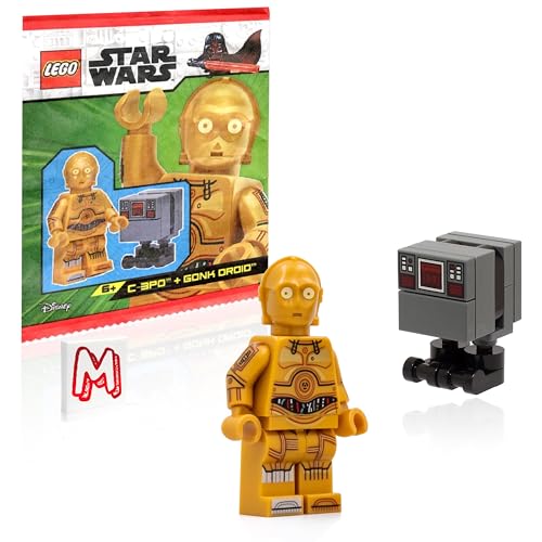 LEGO STAR WARS MINIFIGURA COMBO PACK - C-3PO (PRINTED LEGS TOES AND ARMS) AND GONK DROID (GNK POWER DROID) 75365 75339 - 1