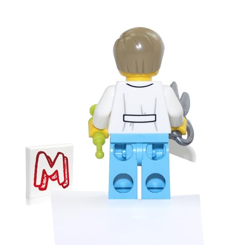 LEGO MINIFIGURA DEL HOSPITAL DE LA CIUDAD - MÉDICO (CON ESTETOSCOPIO IMPRESO JERINGA Y TIJERAS) 60204 - 2