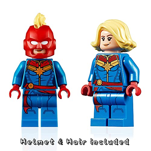 LEGO MARVEL AVENGERS MINIFIGURA - CAPITANA MARVEL (CON PELO CASCO Y EXPLOSIONES DE ENERGÍA) - 3