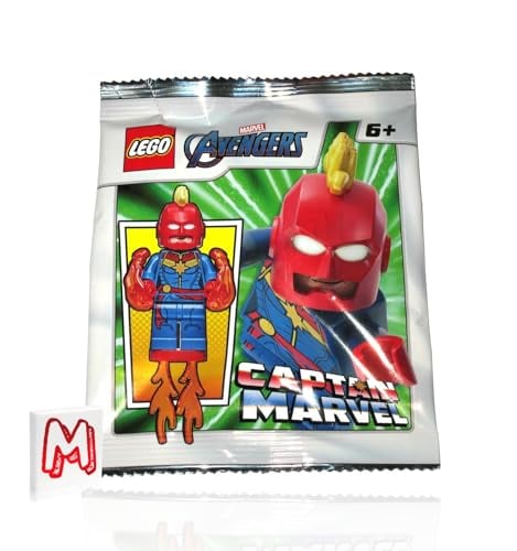 LEGO MARVEL AVENGERS MINIFIGURA - CAPITANA MARVEL (CON PELO CASCO Y EXPLOSIONES DE ENERGÍA) - 4