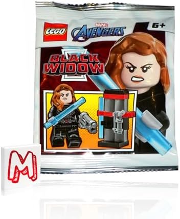 LEGO MARVEL SUPER HEROES AVENGERS TOWER BATTLE MINIFIGURE - VIUDA NEGRA BRAZOS IMPRESOS CON SOPORTE PARA ARMAS - 7