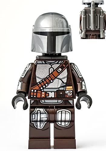 LEGO STAR WARS MANDO MINIFIG CON ARMADURA BESKAR PLATEADA - DIN DJARIN THE MANDALORIAN - 2